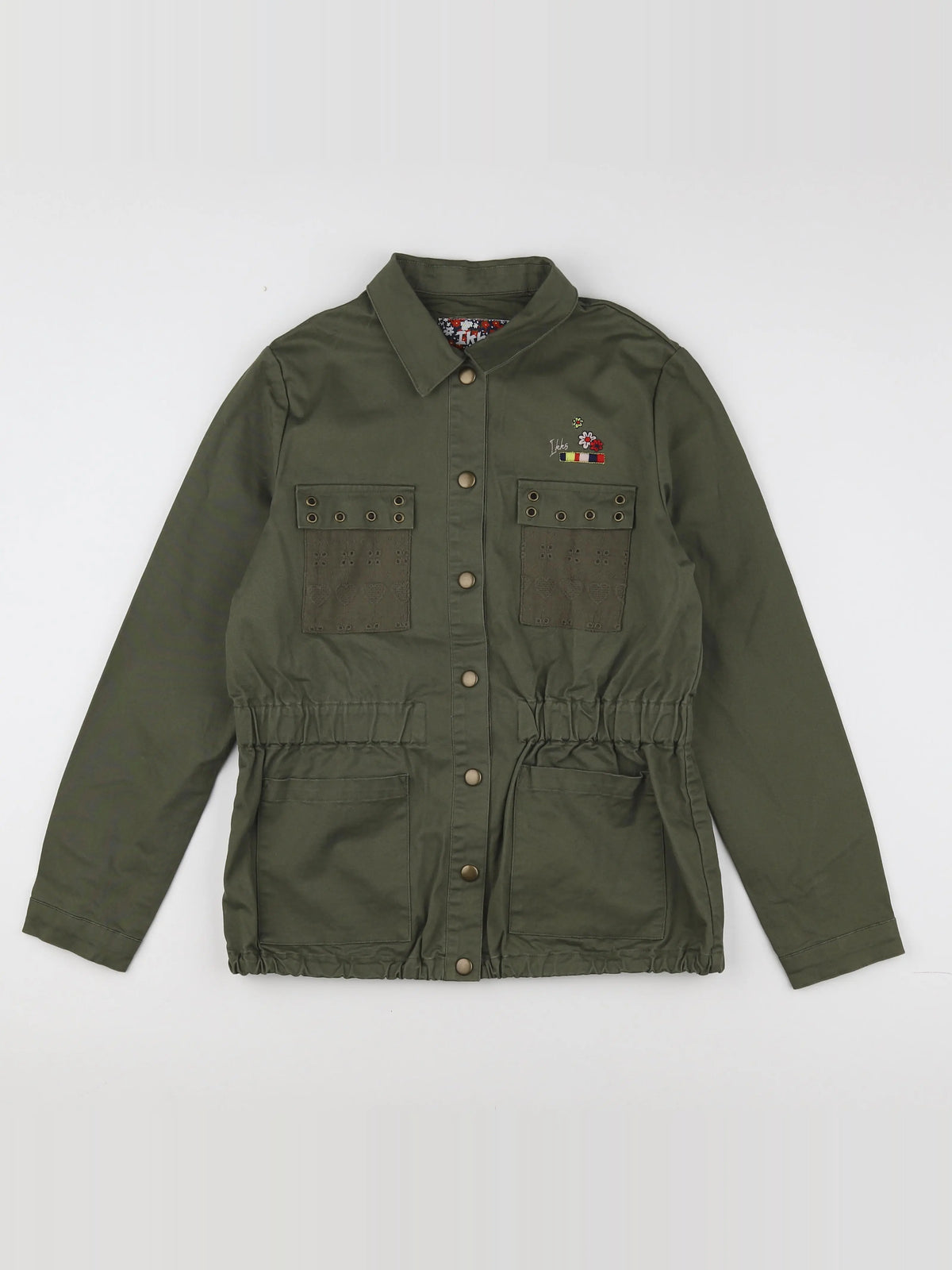 IKKS - veste imprimé au dos vert - 12 ans