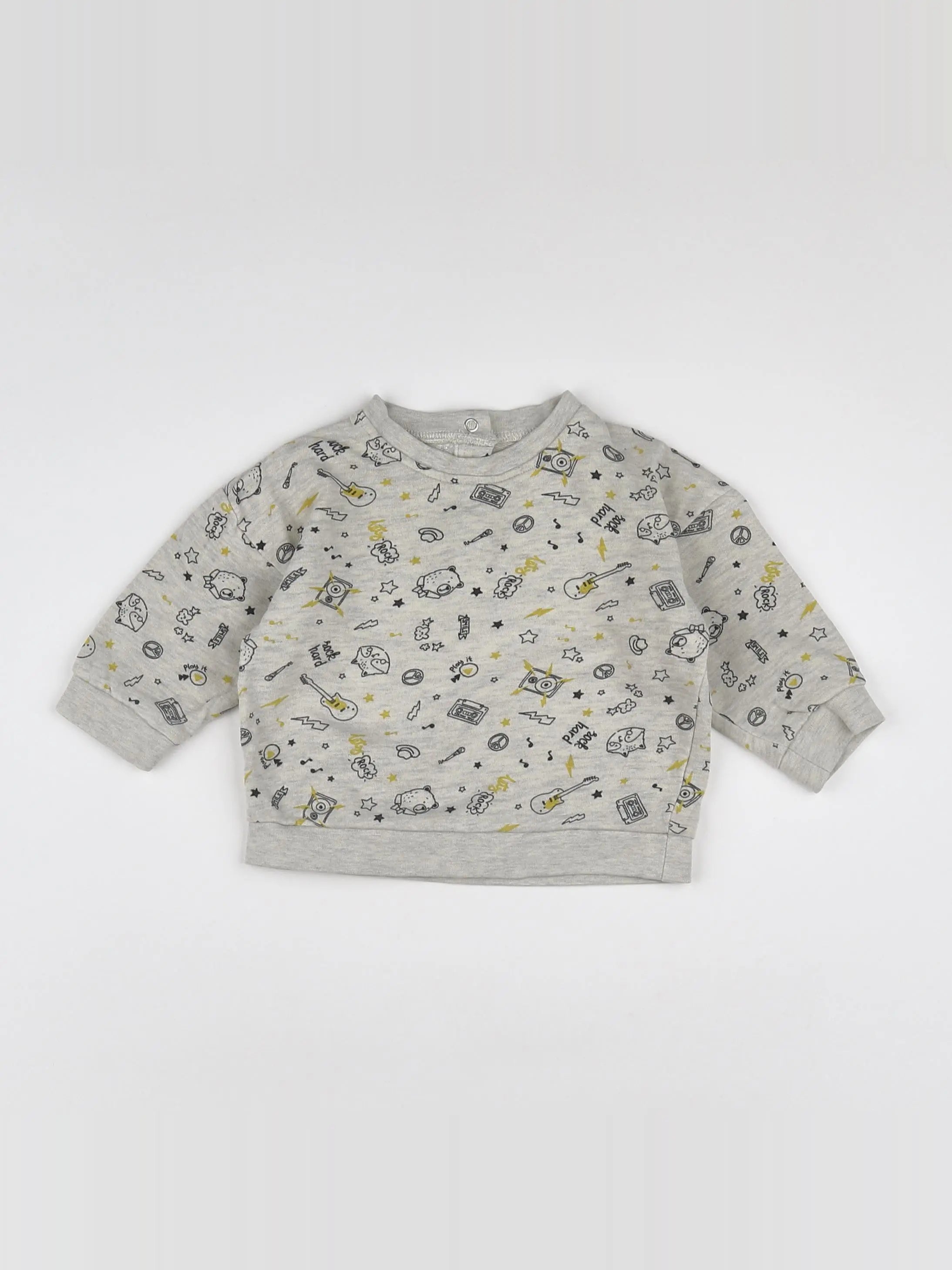 Vertbaudet - sweat gris - 6 mois