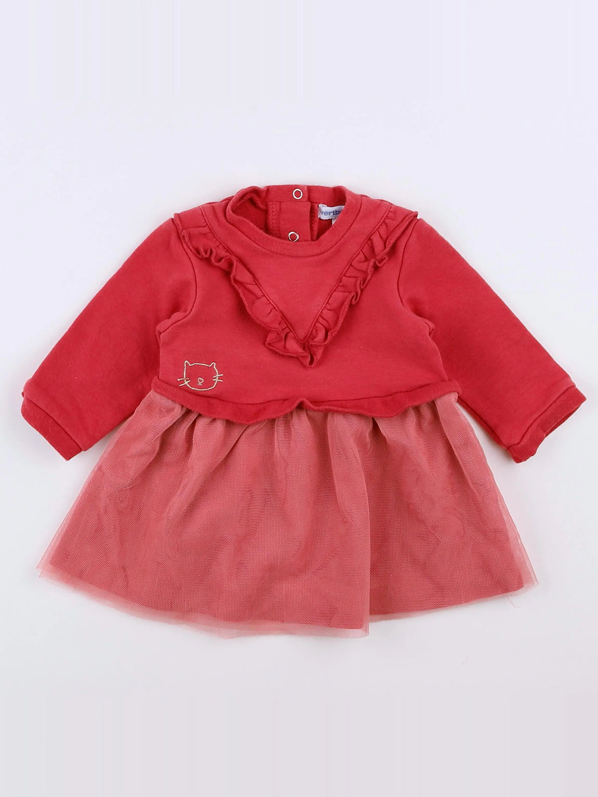 Vertbaudet - robe rouge - 3 mois
