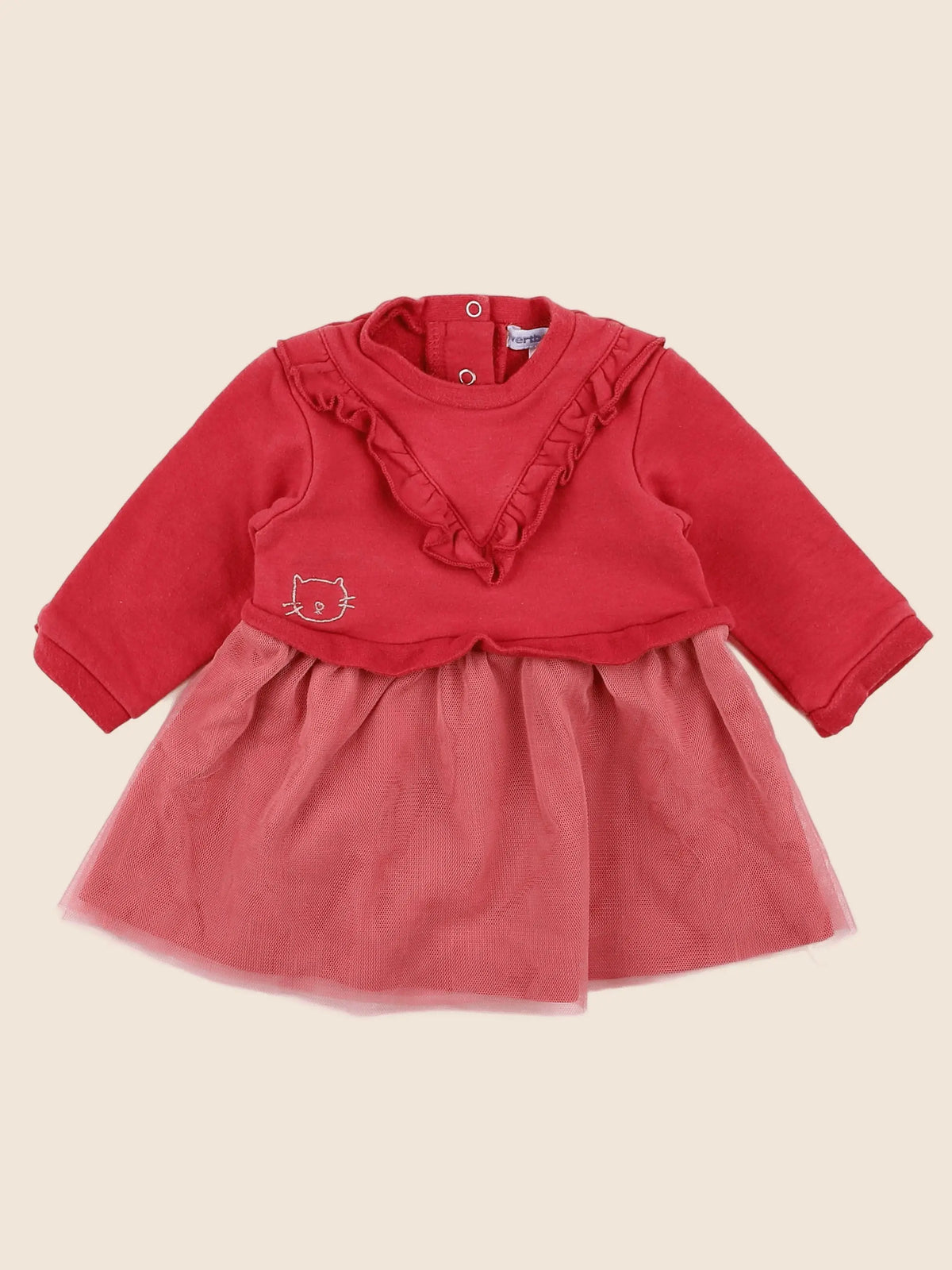 Vertbaudet - robe rouge - 3 mois