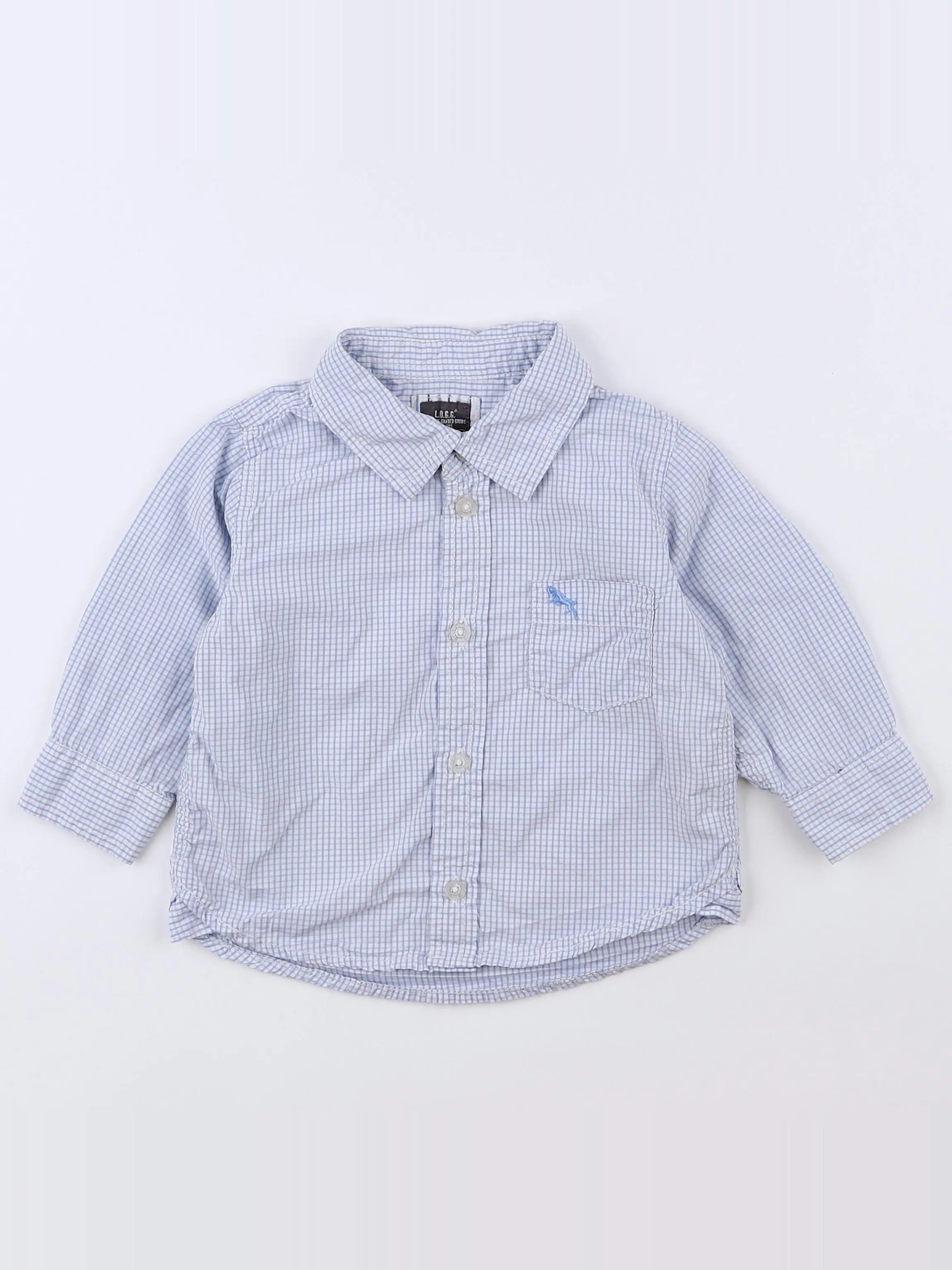 H&M - chemise bleu - 12 mois