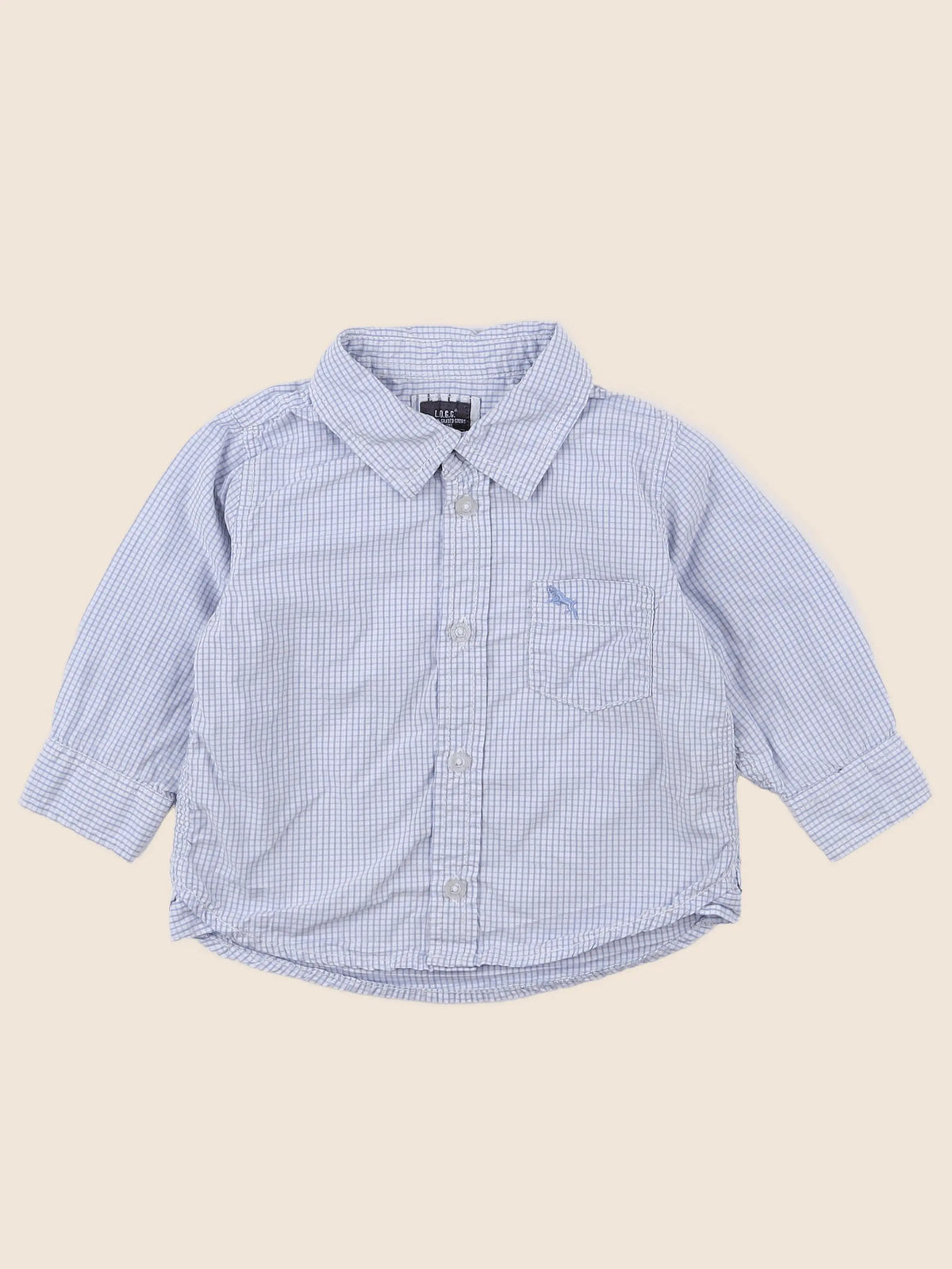 H&M - chemise bleu - 12 mois