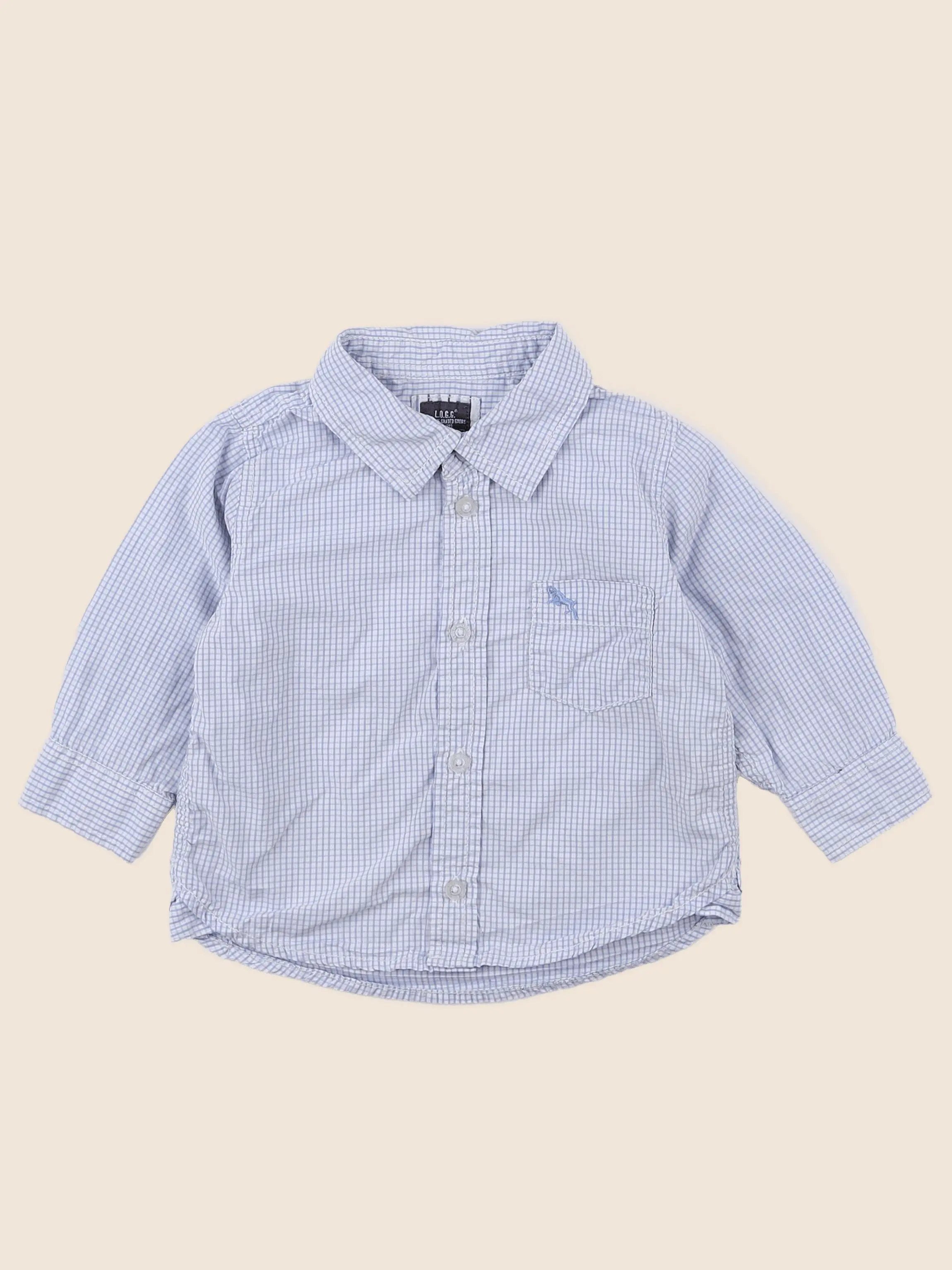 H&M - chemise bleu - 12 mois