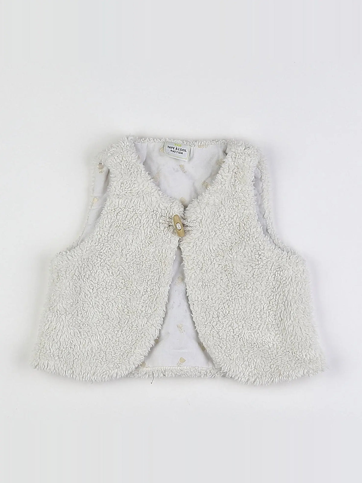 Tape à l'oeil - gilet beige - 9 mois