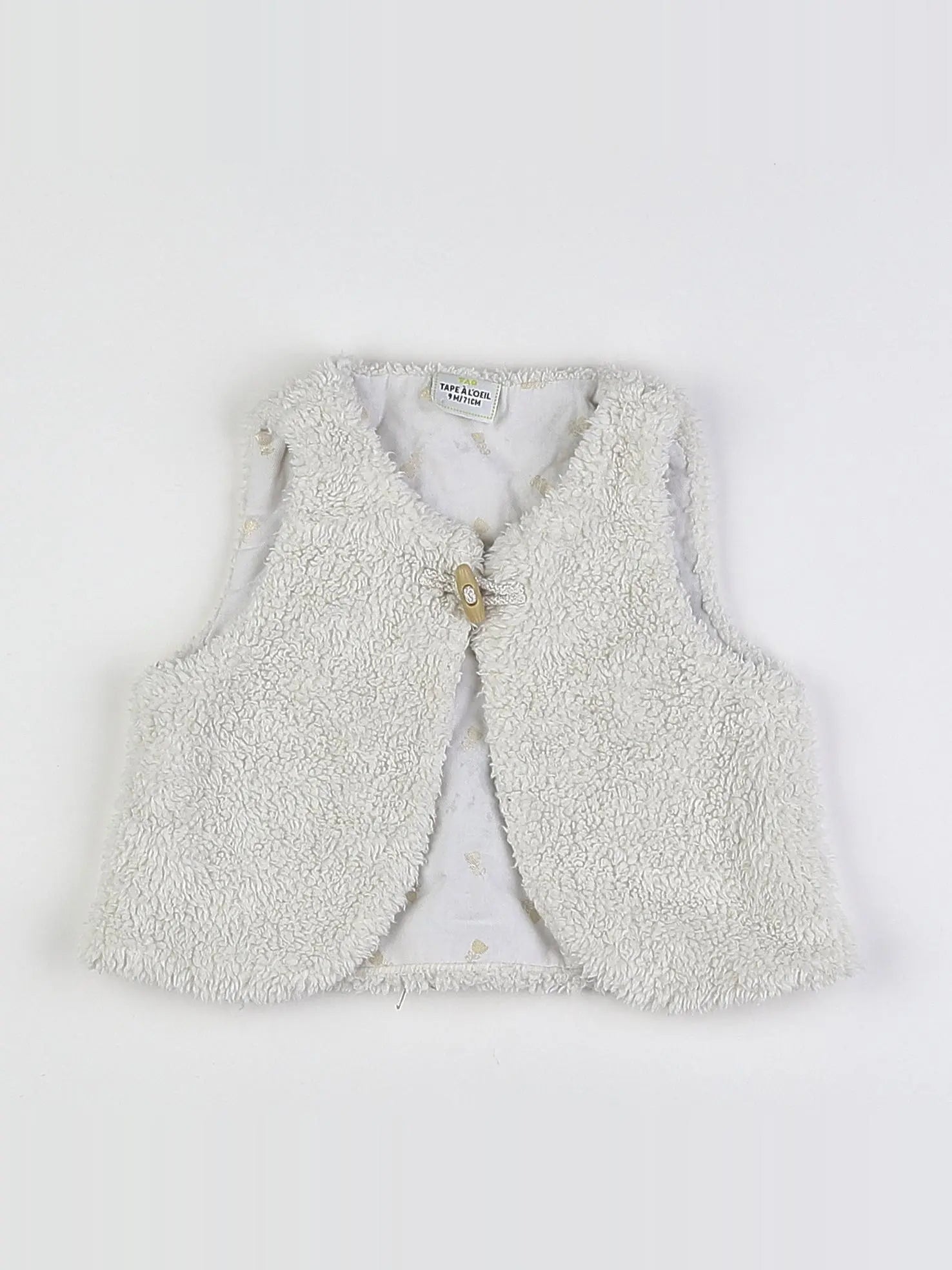 Tape à l'oeil - gilet beige - 9 mois
