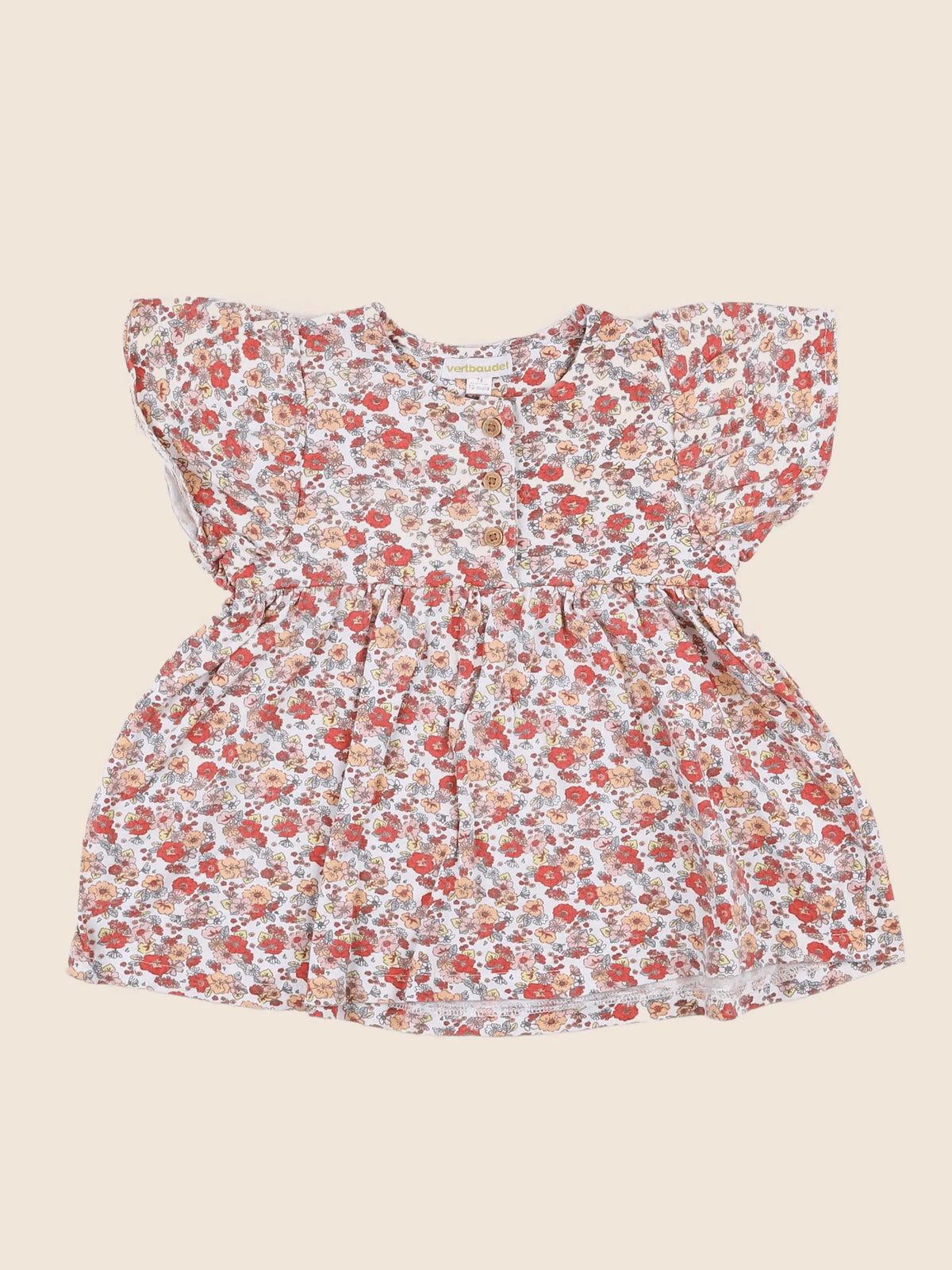 Vertbaudet - robe multicolore - 12 mois