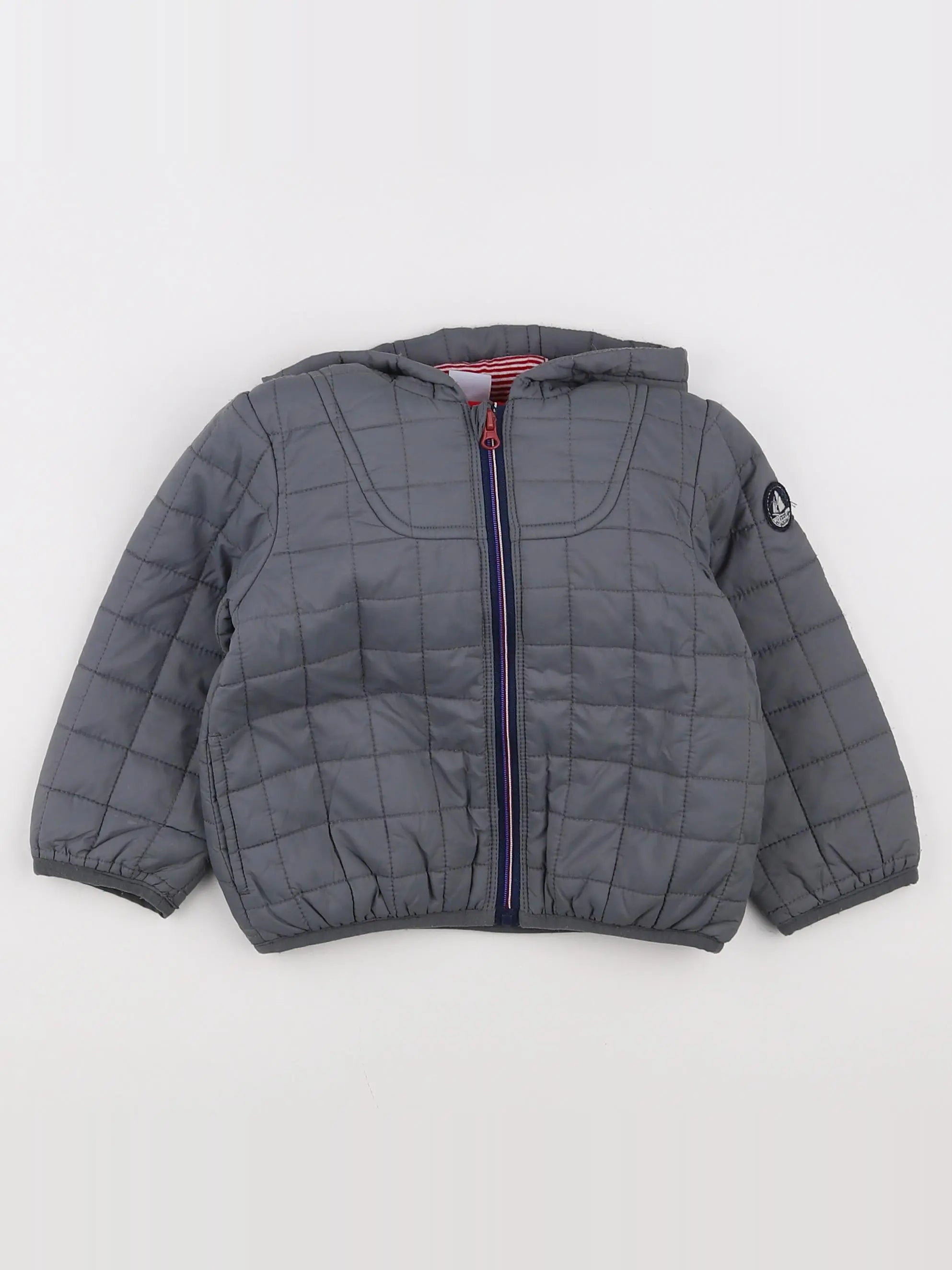 Petit Bateau - doudoune gris - 18 mois