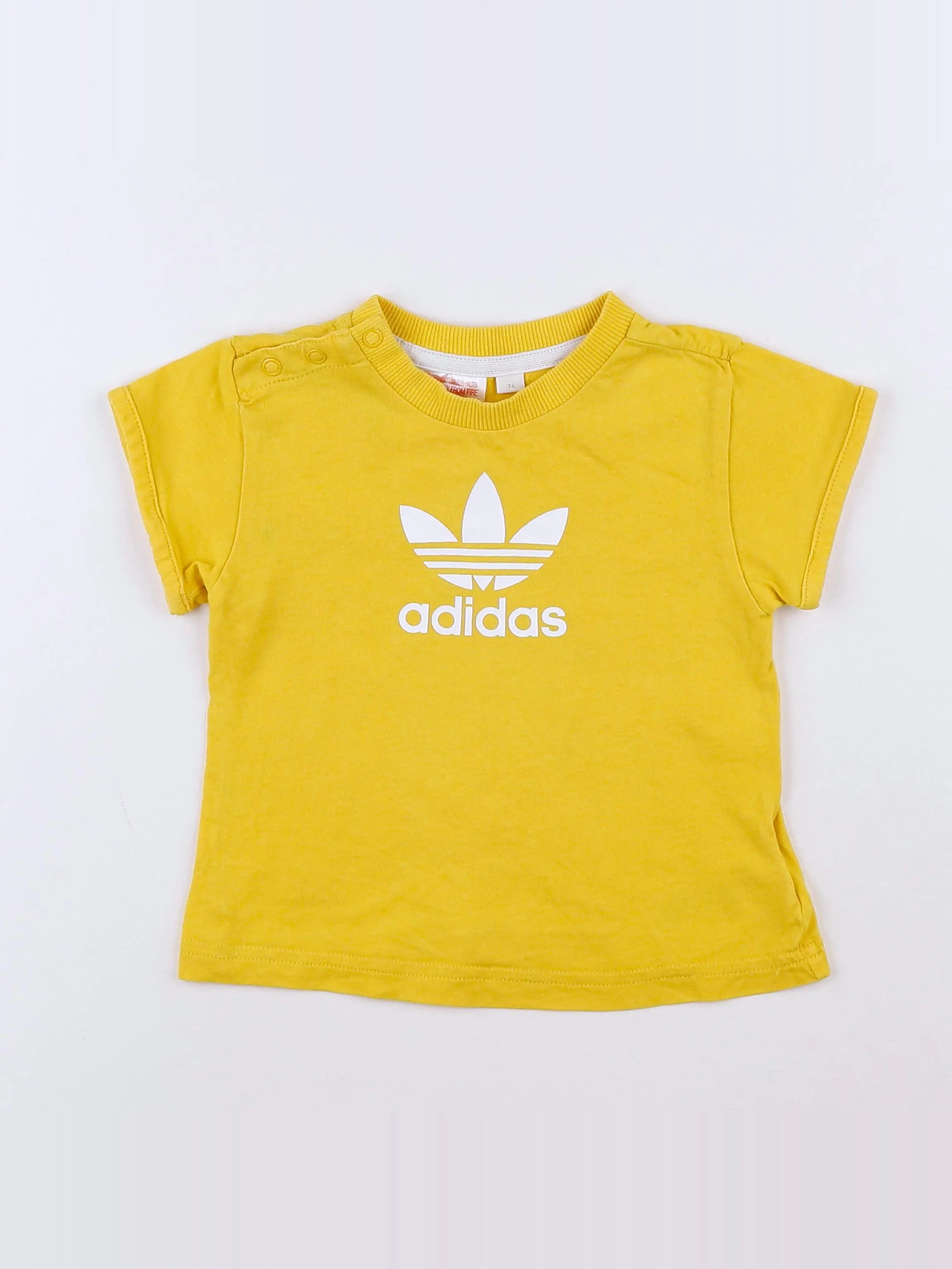 Adidas - tee-shirt jaune - 12 mois