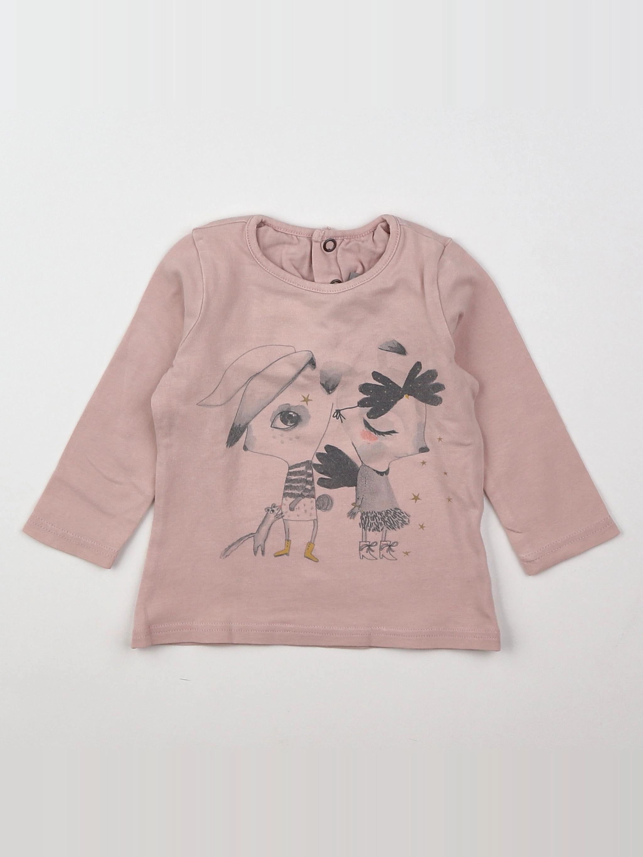 Catimini - tee-shirt rose - 9 mois