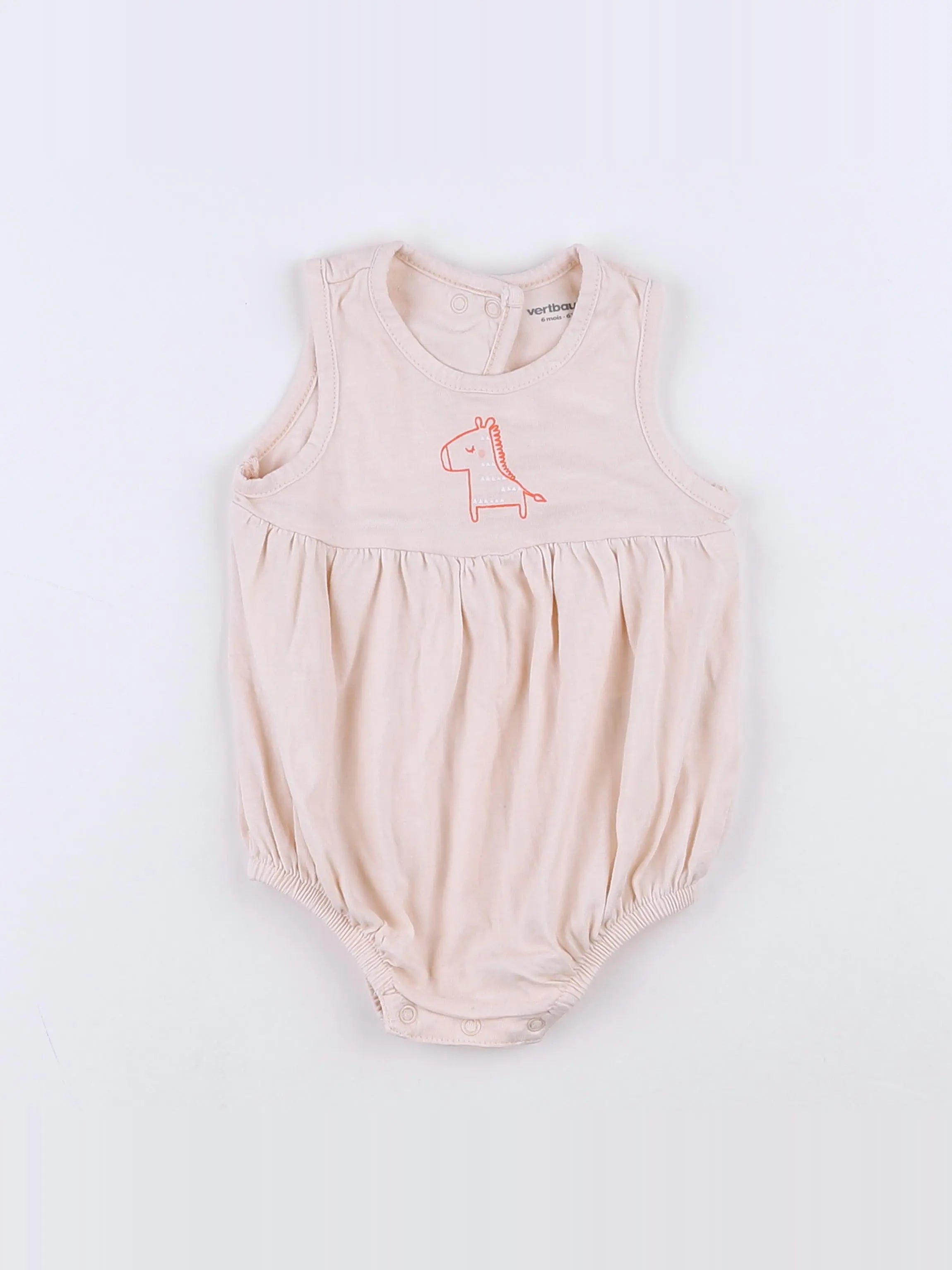 Vertbaudet - combinaison rose - 6 mois