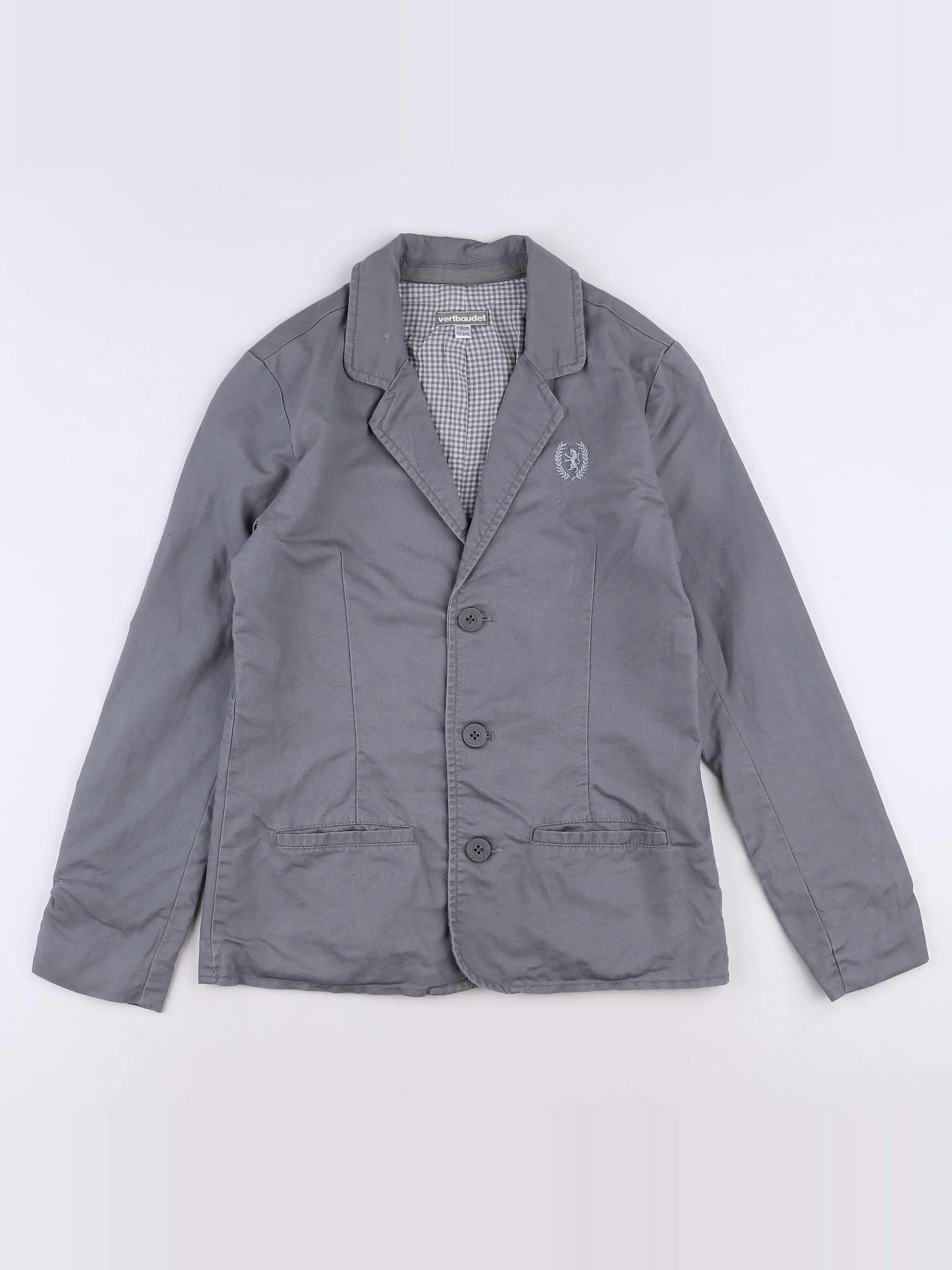 Vertbaudet - veste gris - 10 ans