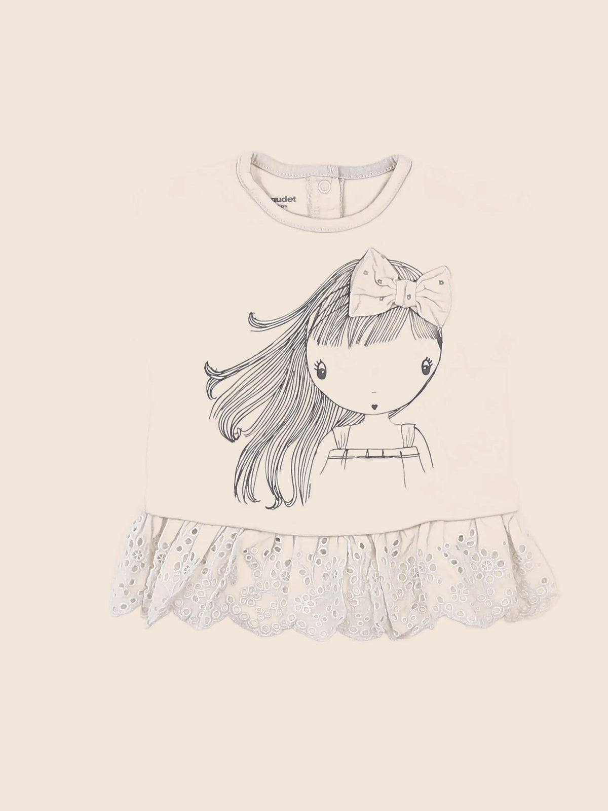 Vertbaudet - tee-shirt beige - 3 mois