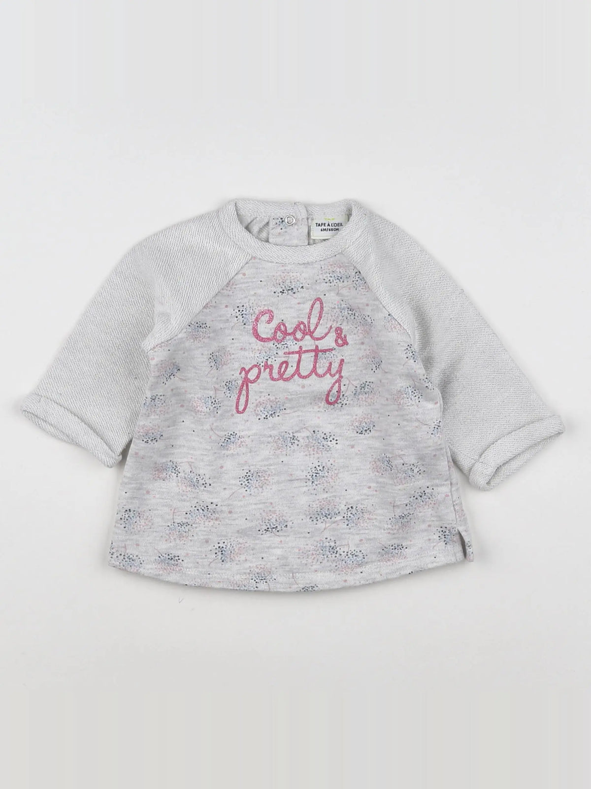 Tape à l'oeil - sweat gris - 6 mois