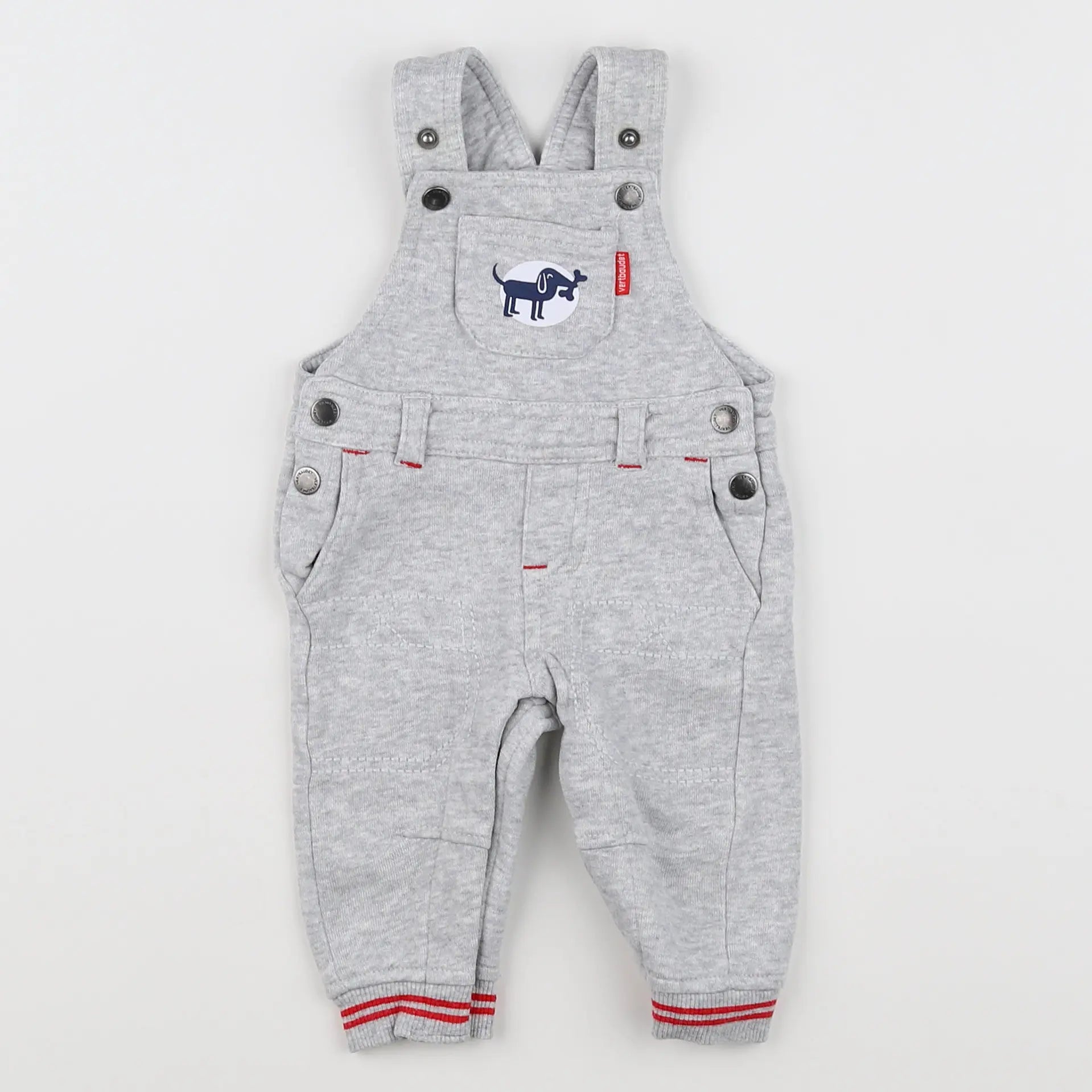 Vertbaudet - salopette gris - 3 mois