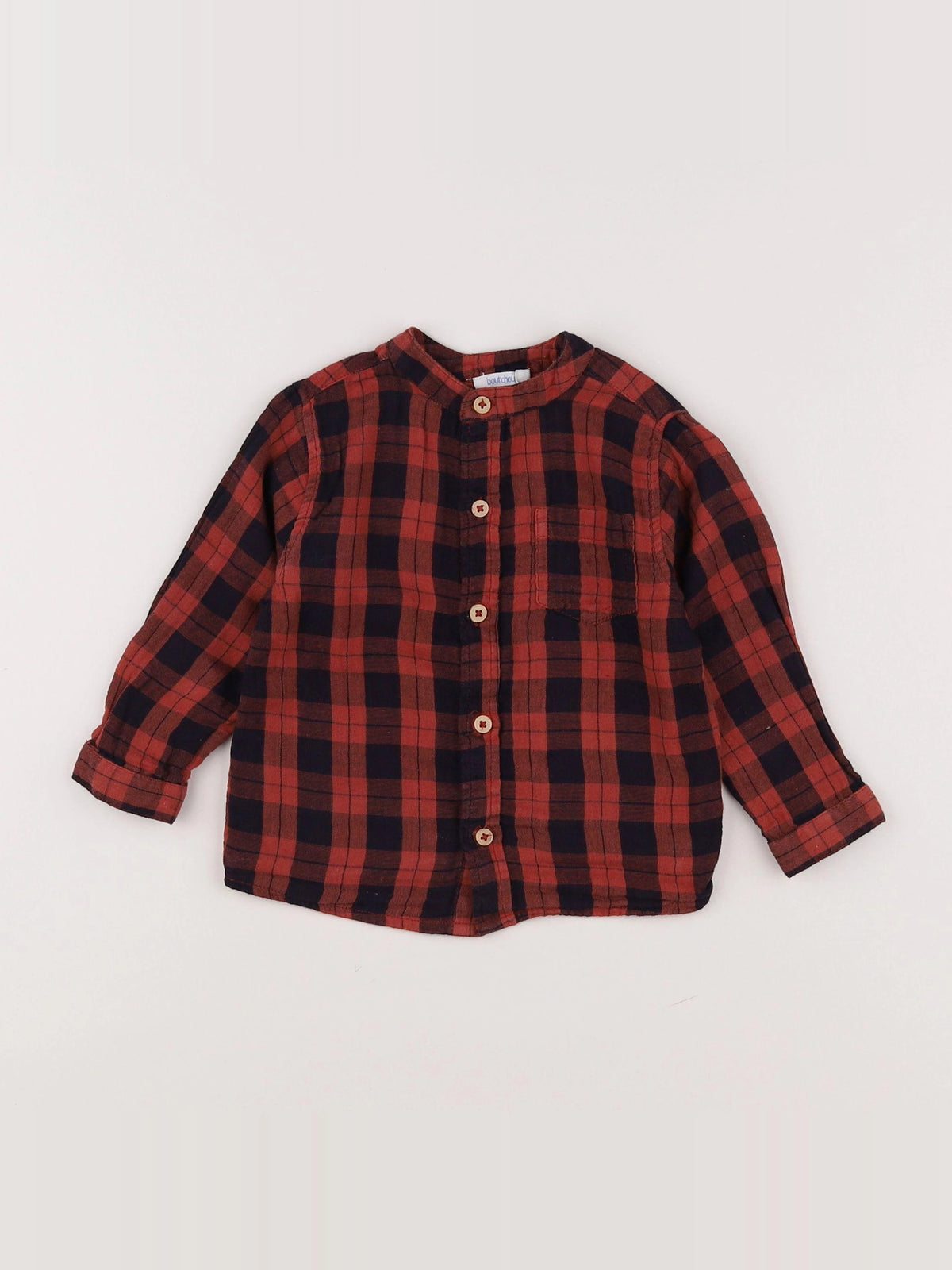 Boutchou - chemise bleu, rouge - 18 mois