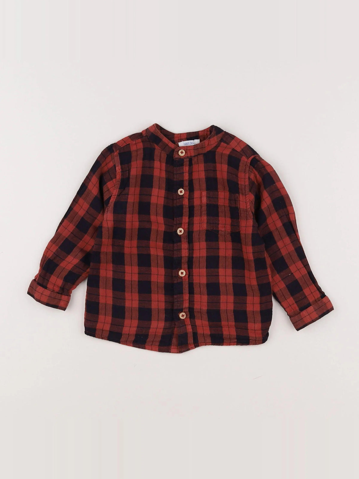 Boutchou - chemise bleu, rouge - 18 mois
