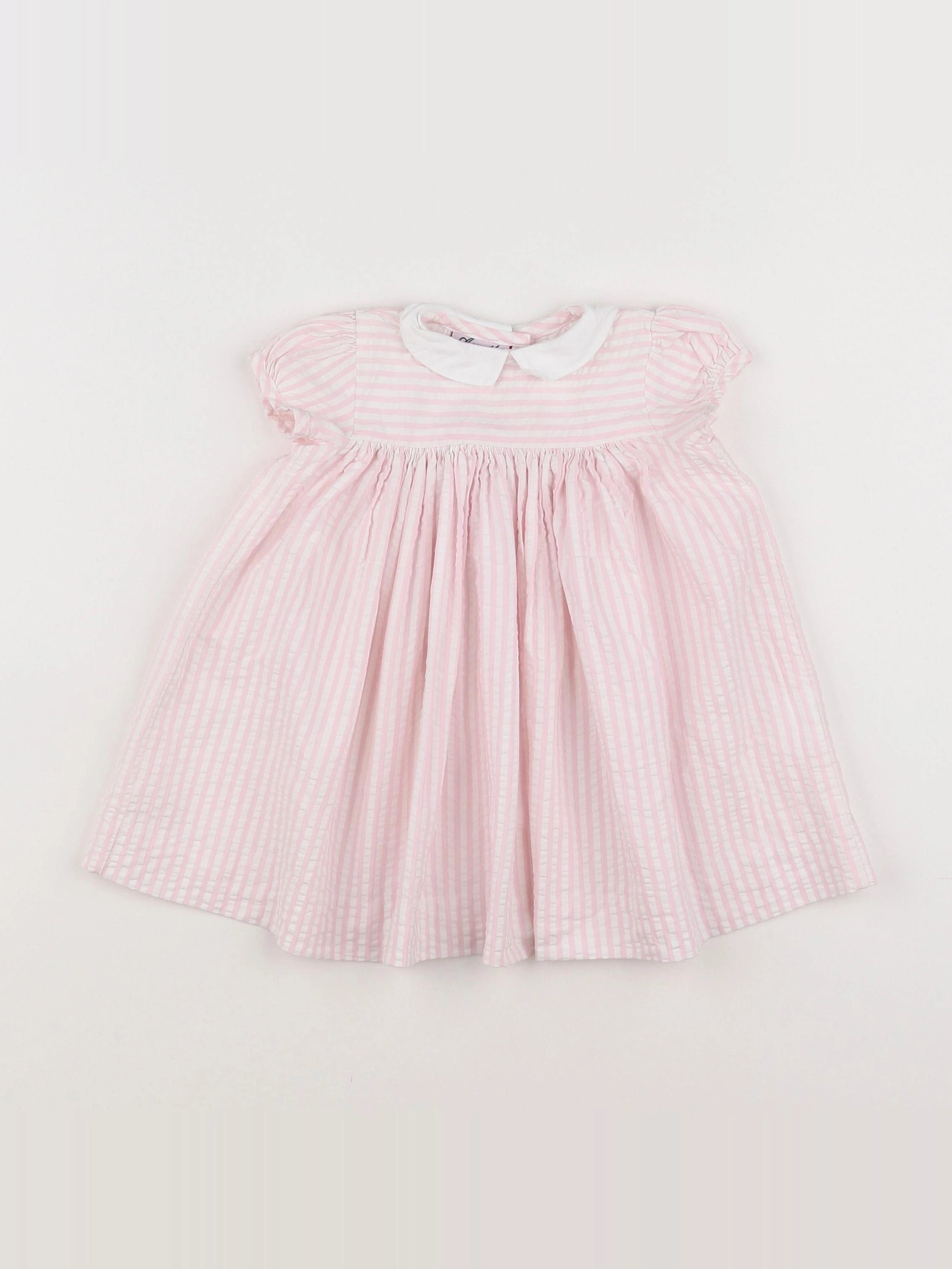Acanthe - robe rose - 6 mois
