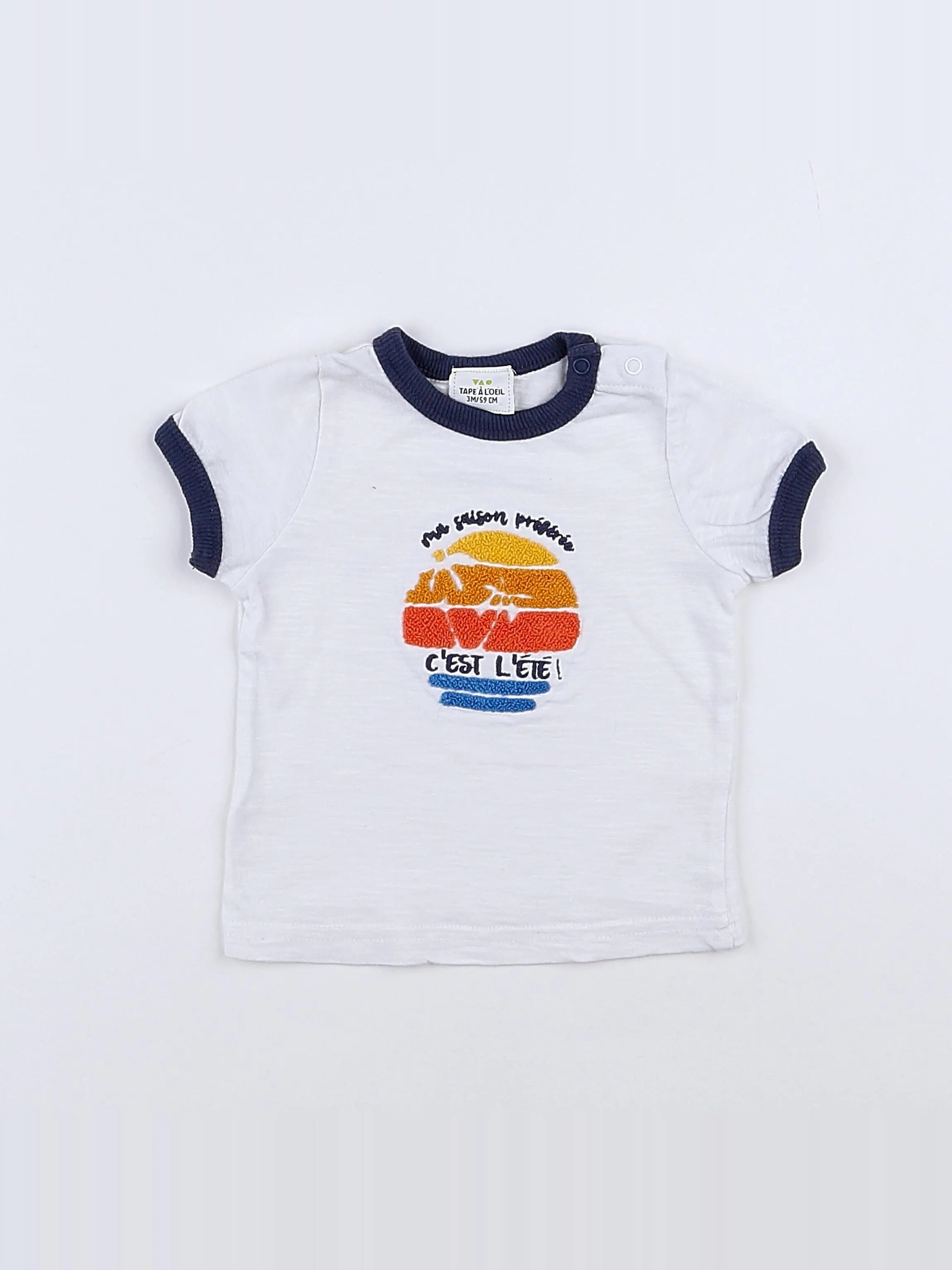 Tape à l'oeil - tee-shirt blanc - 3 mois