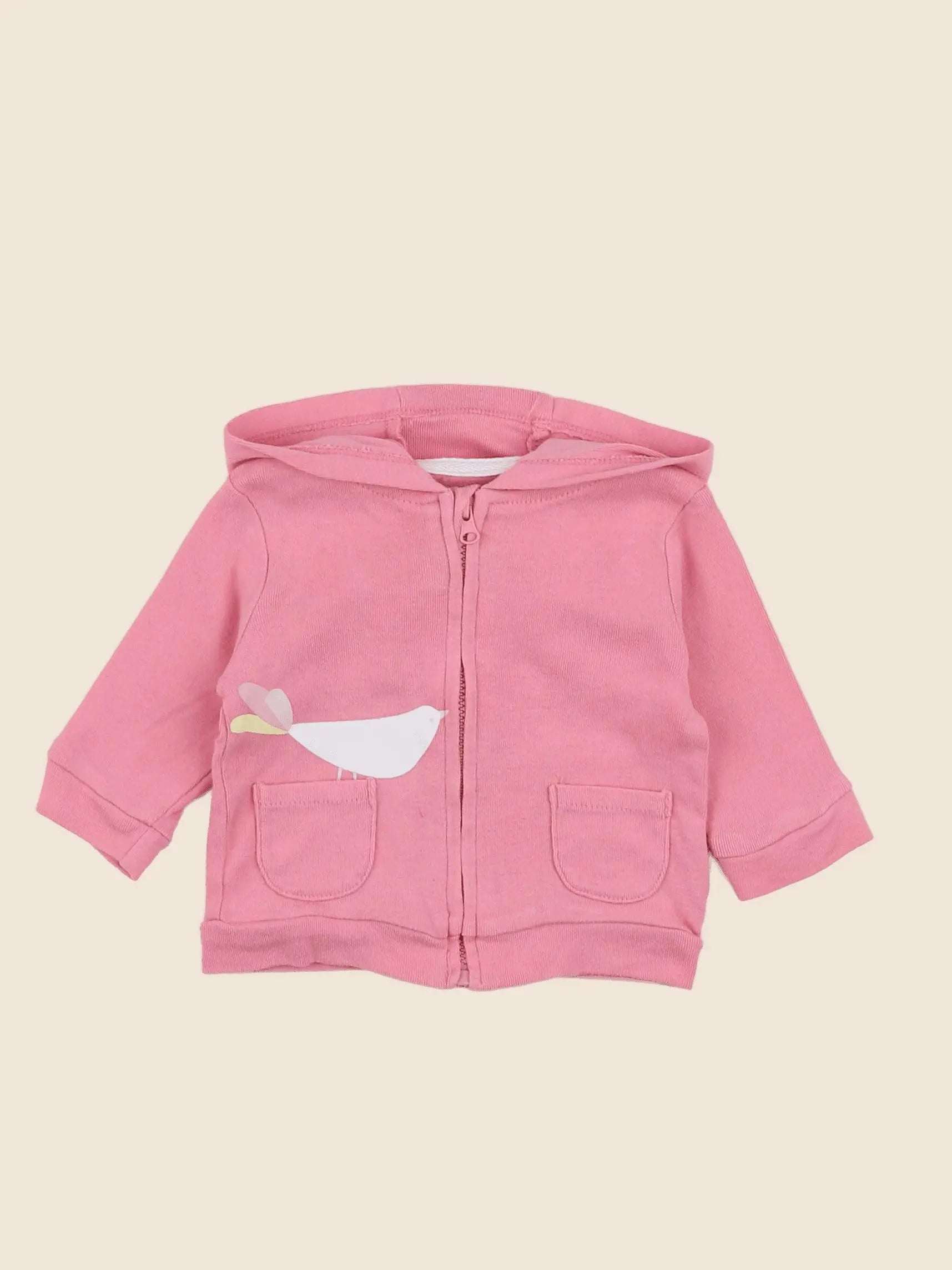 Vertbaudet - sweat rose - 3 mois