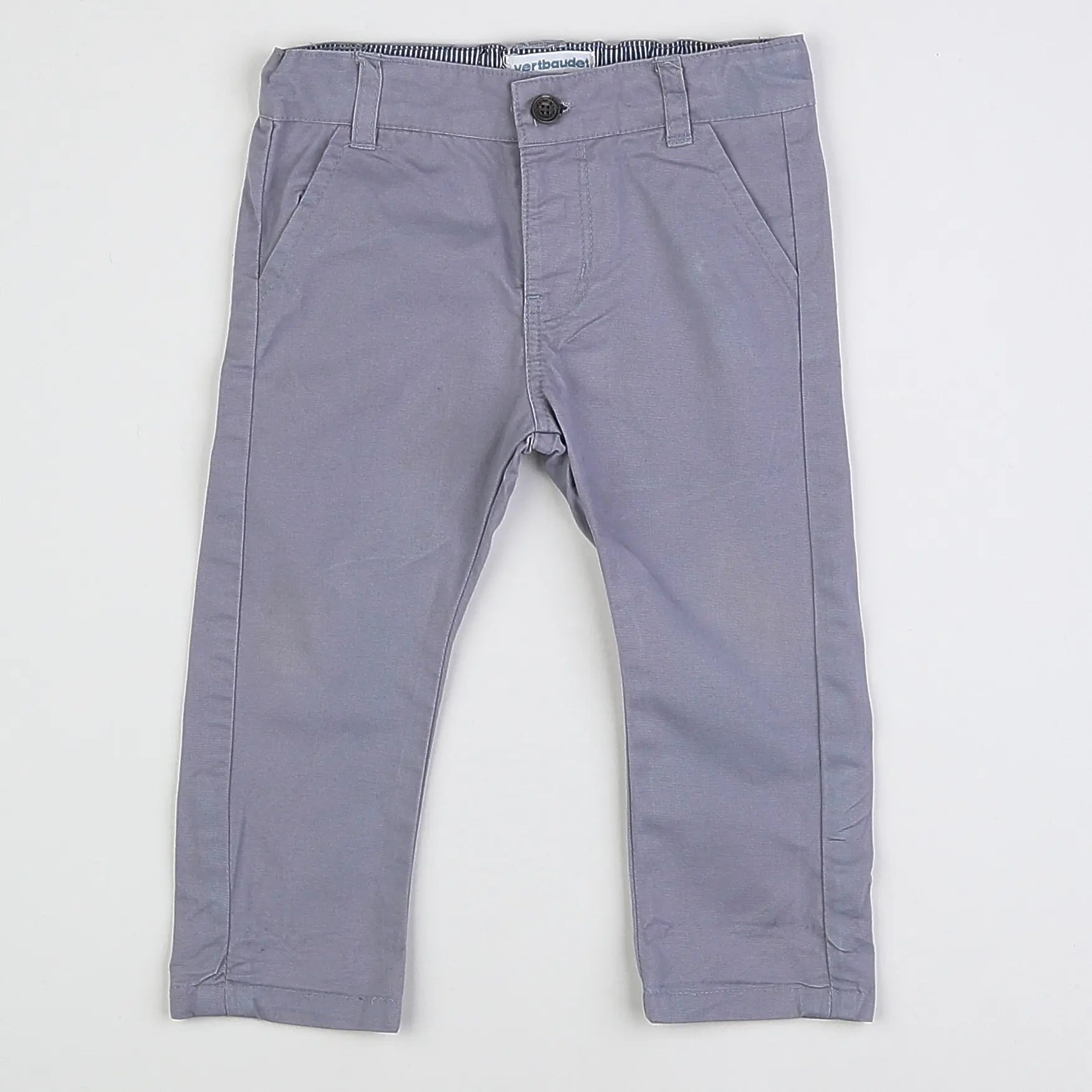 Vertbaudet - pantalon gris - 12 mois