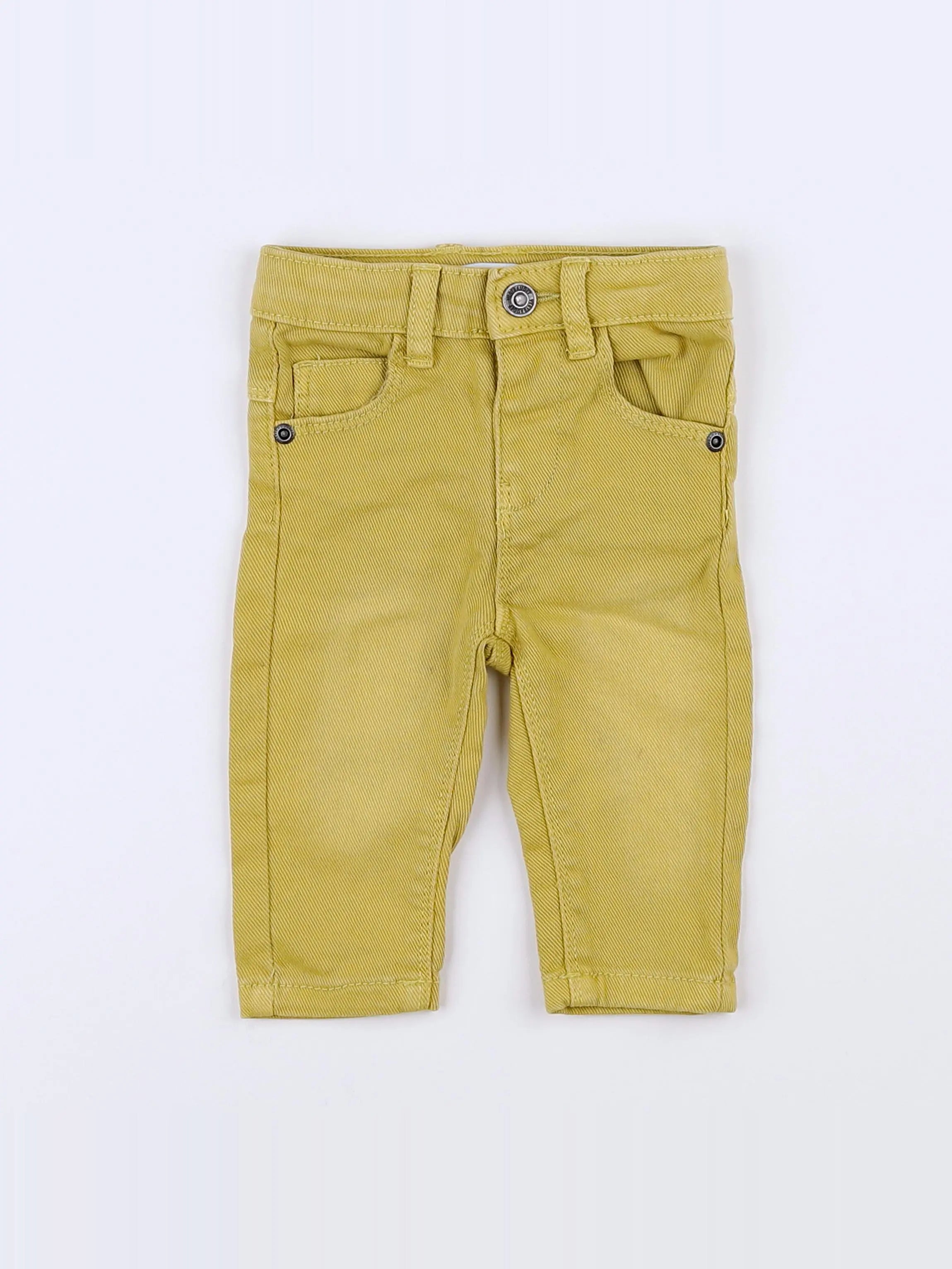 Vertbaudet - pantalon jaune - 6 mois