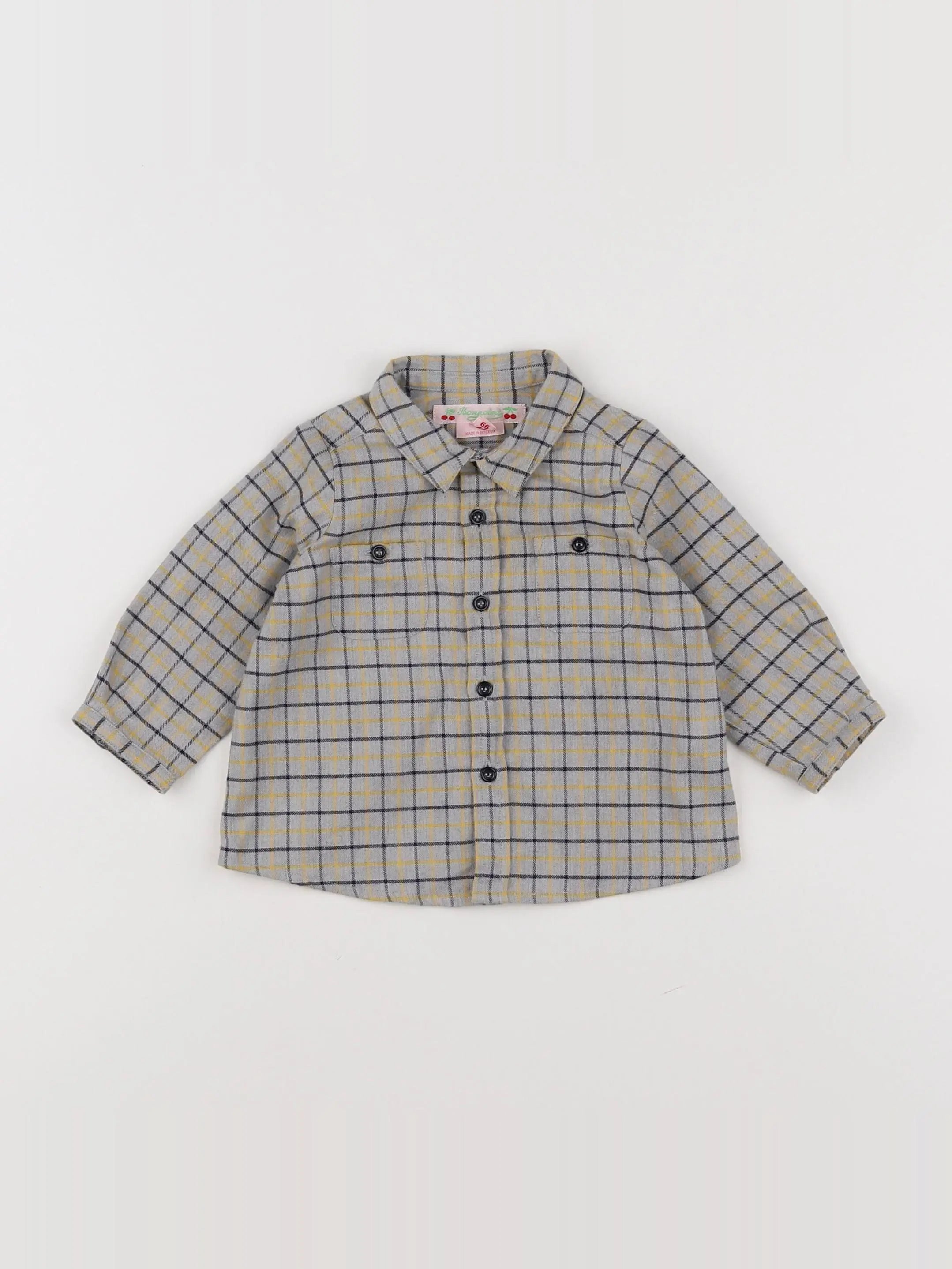 Bonpoint - chemise gris - 6 mois