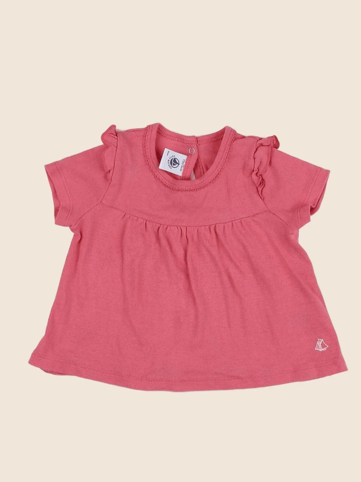 Petit Bateau - tee-shirt rose - 12 mois