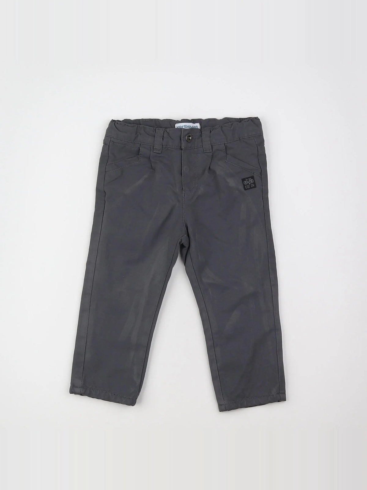 Vertbaudet - pantalon gris - 9 mois