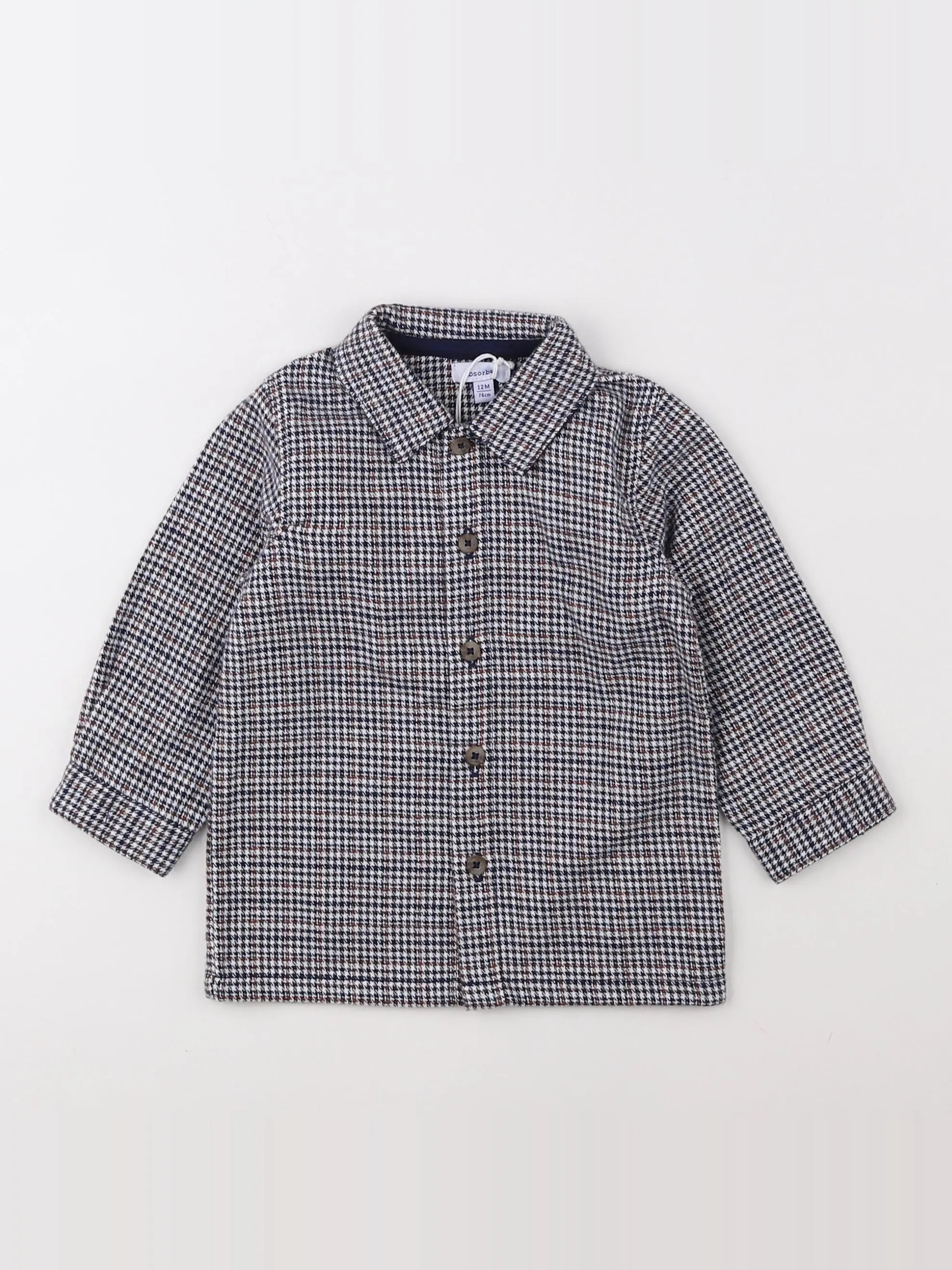 Absorba - chemise bleu (état neuf) - 12 mois