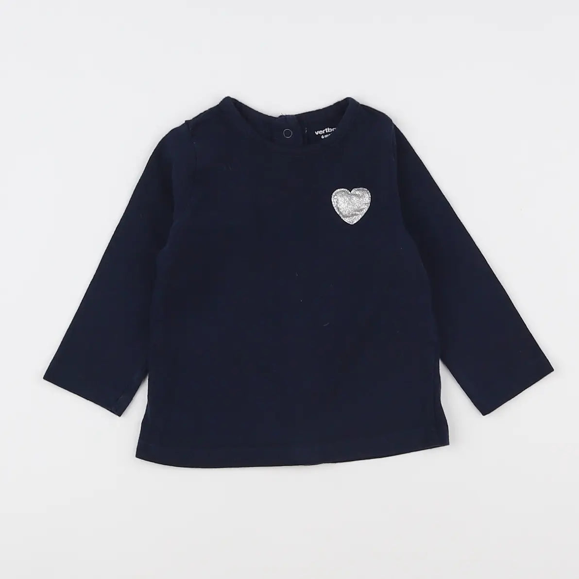 Vertbaudet - tee-shirt bleu - 6 mois