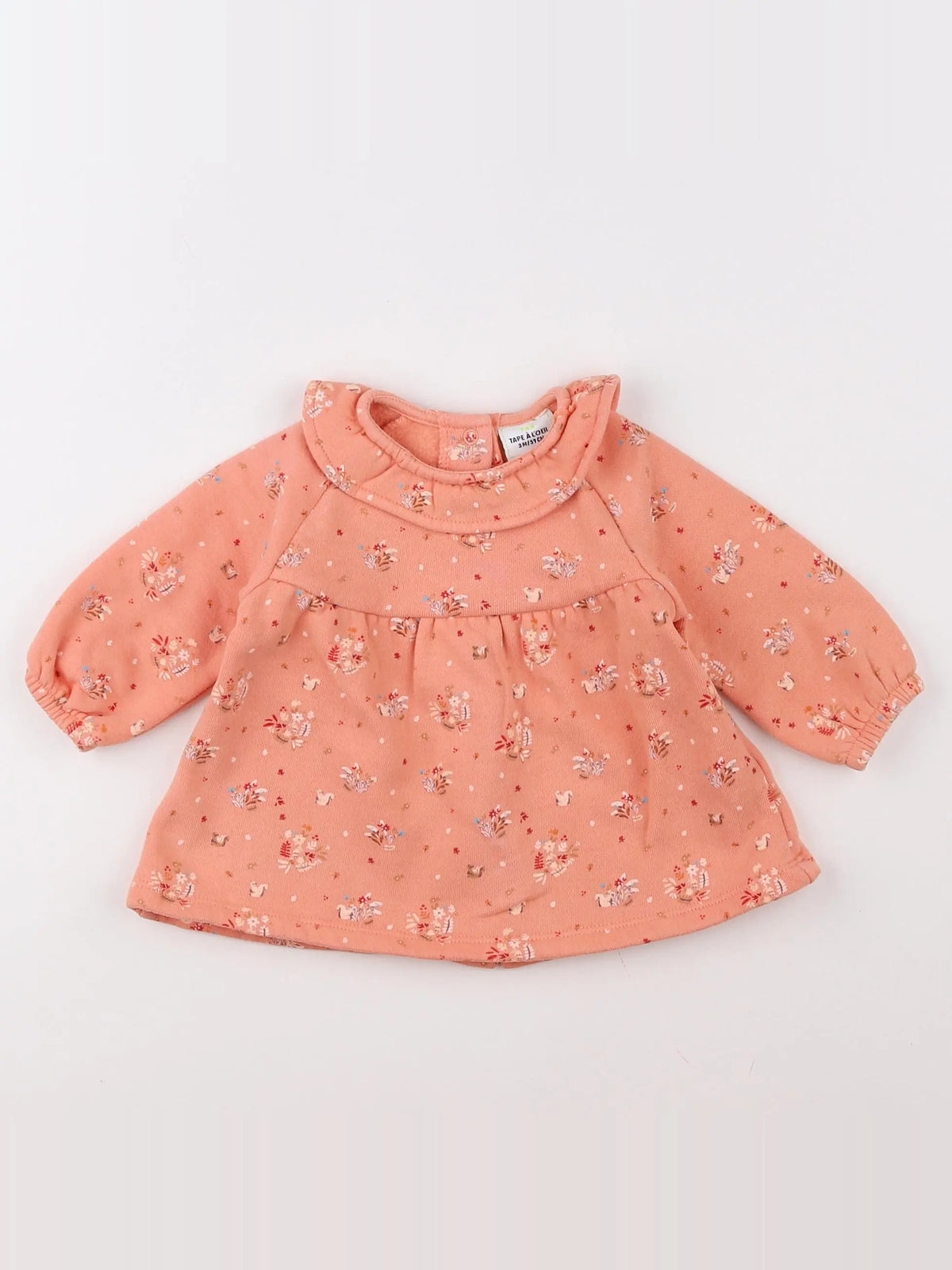 Tape à l'oeil - robe orange - 3 mois