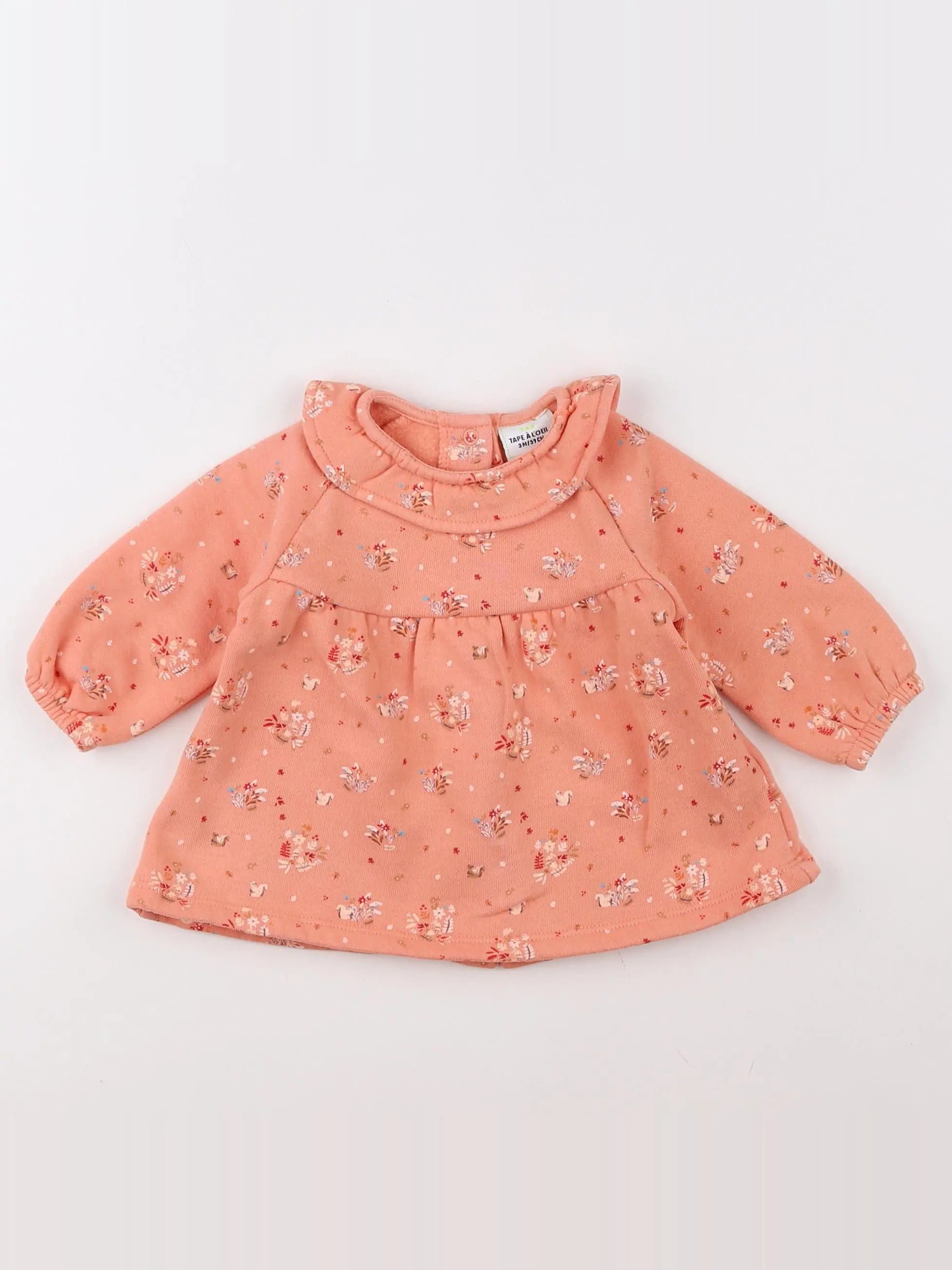 Tape à l'oeil - robe orange - 3 mois