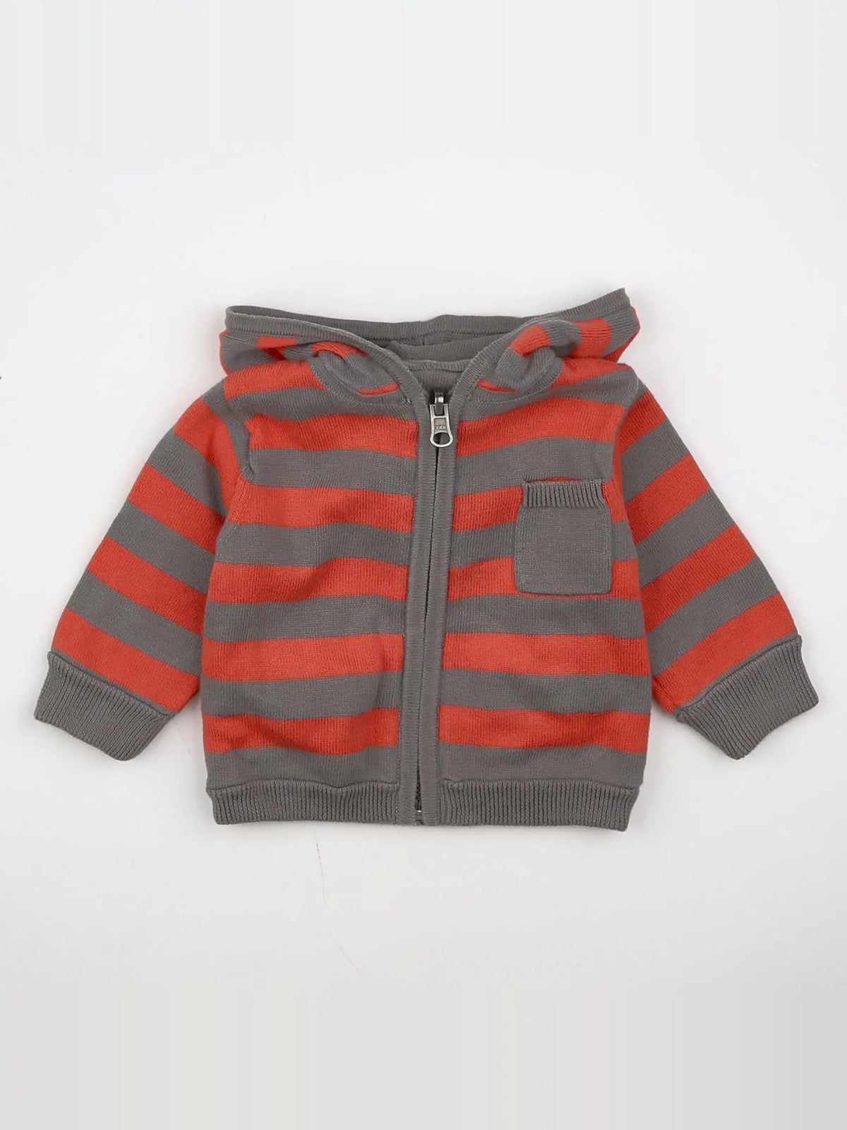 Tartine & Chocolat - gilet réversible orange, gris - 3 mois