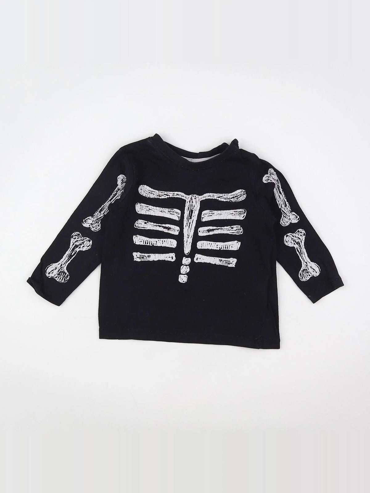 H&M - tee-shirt noir, blanc - 3/6 mois