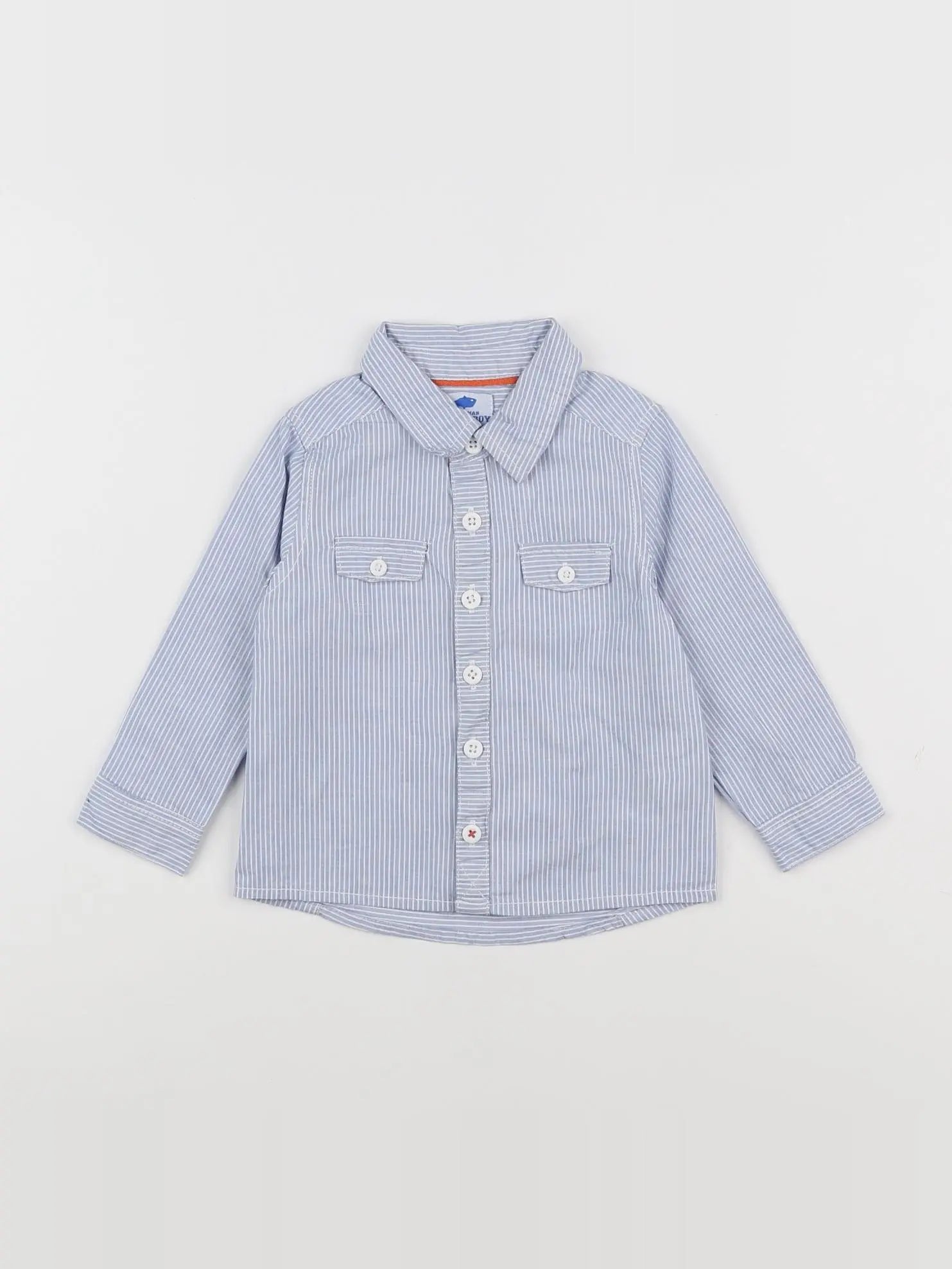 Tape à l'oeil - chemise bleu, blanc - 18 mois