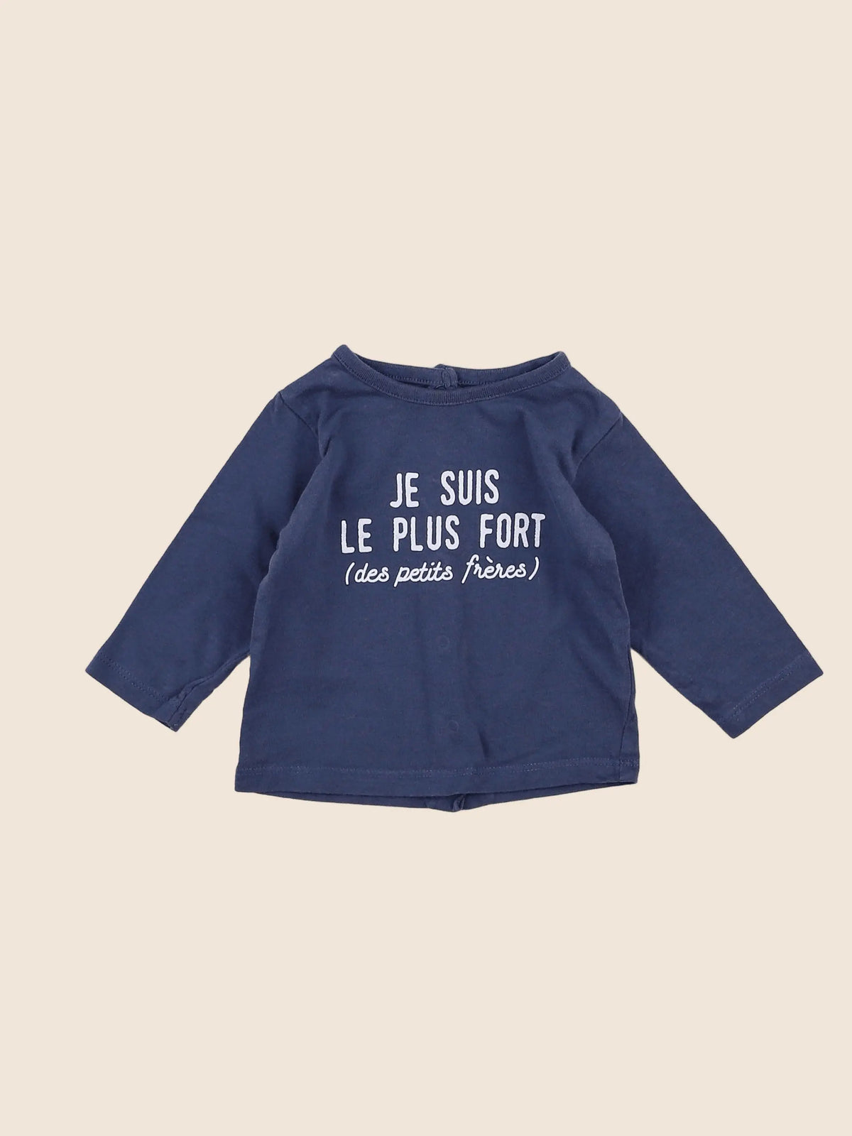 Vertbaudet - tee-shirt bleu - 3 mois
