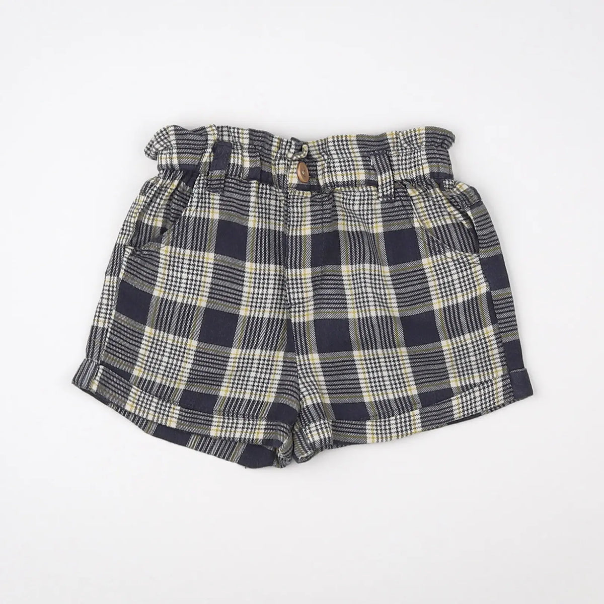 Vertbaudet - short bleu, jaune - 12 mois