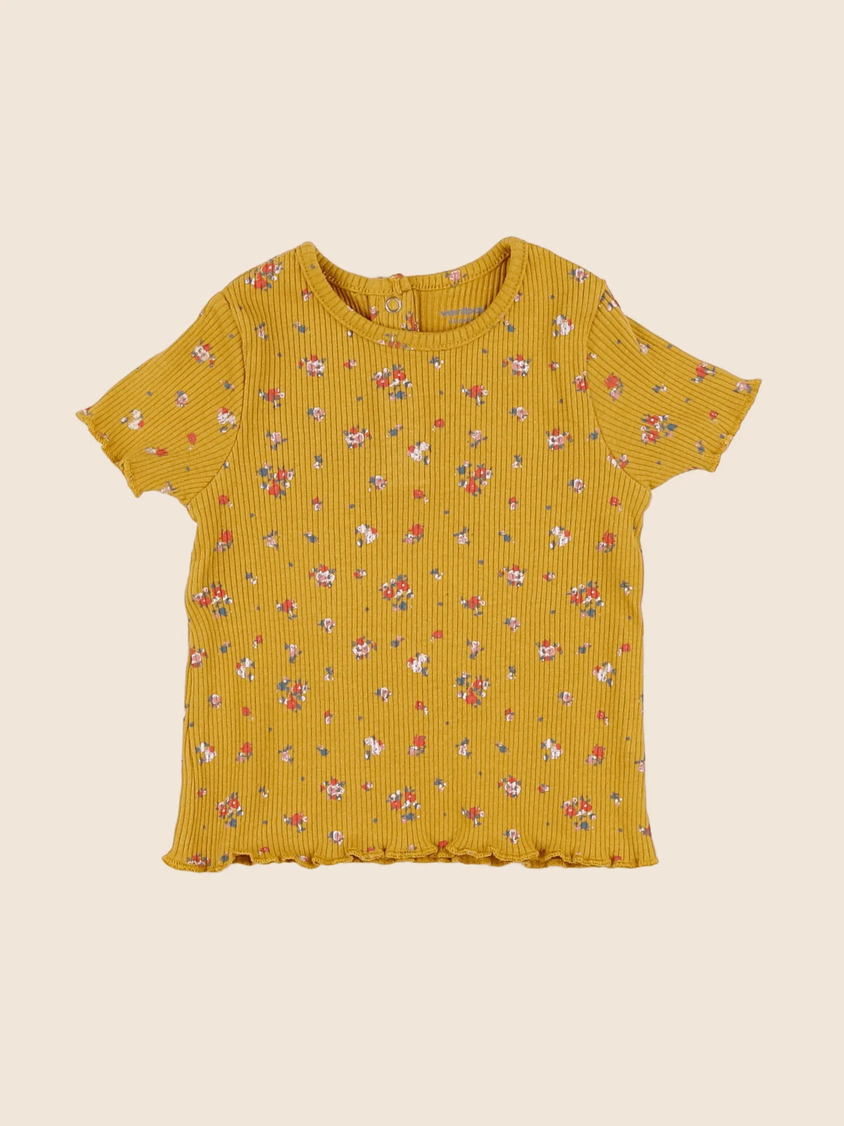 Vertbaudet - tee-shirt coton jaune - 12 mois