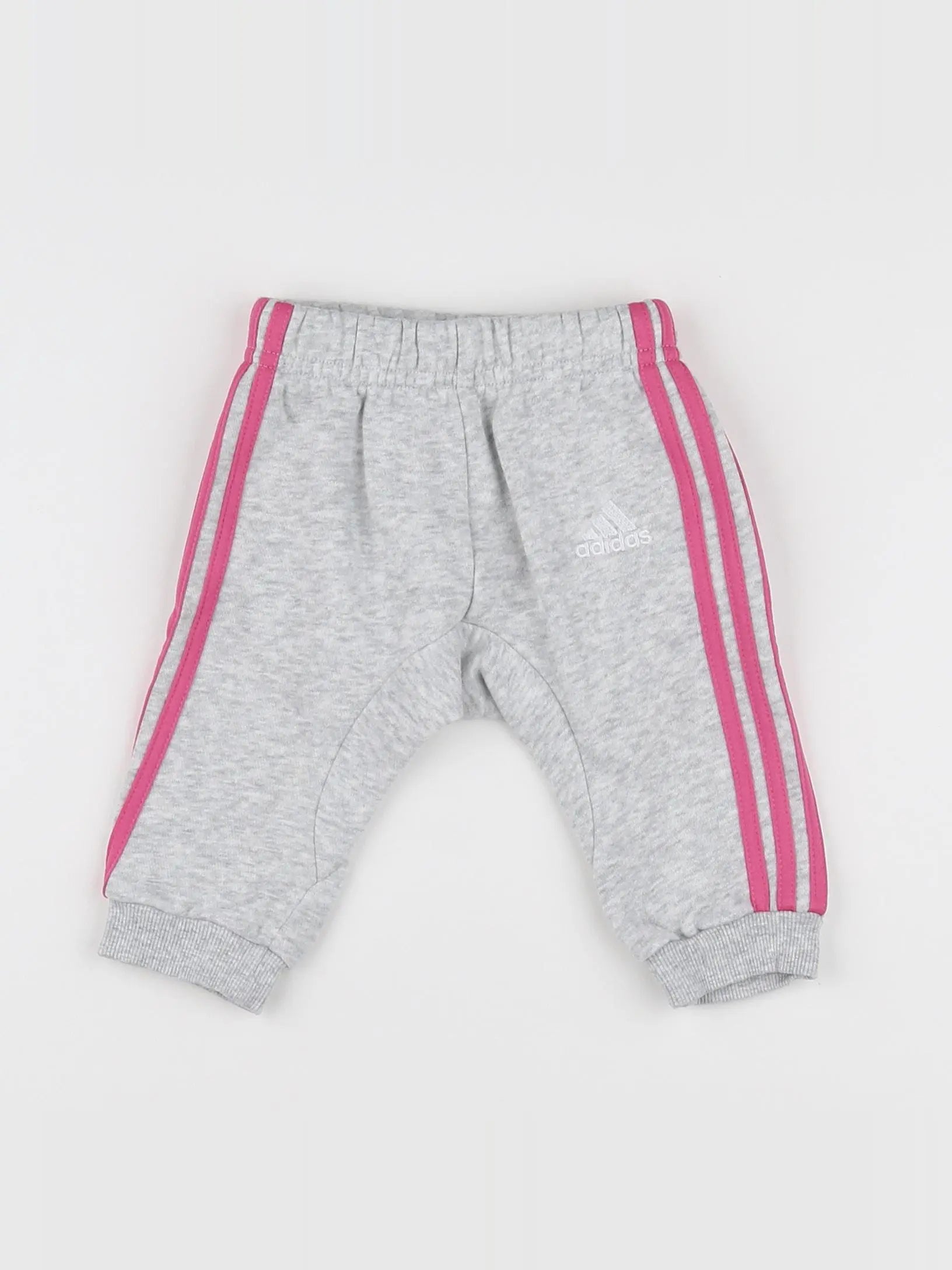 Adidas - jogging gris, rose - 0/3 mois