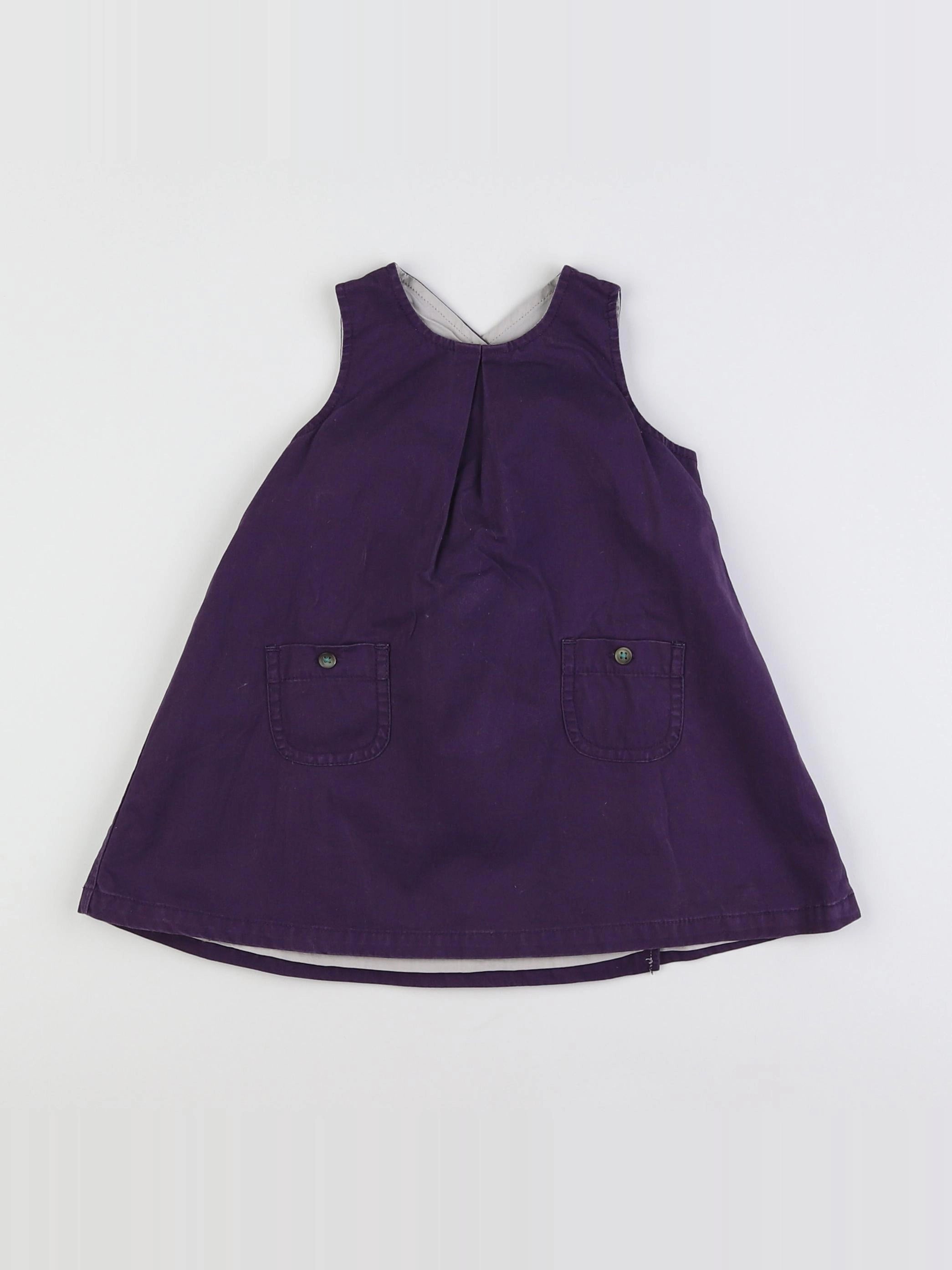 Petit Bateau - robe violet - 12 mois