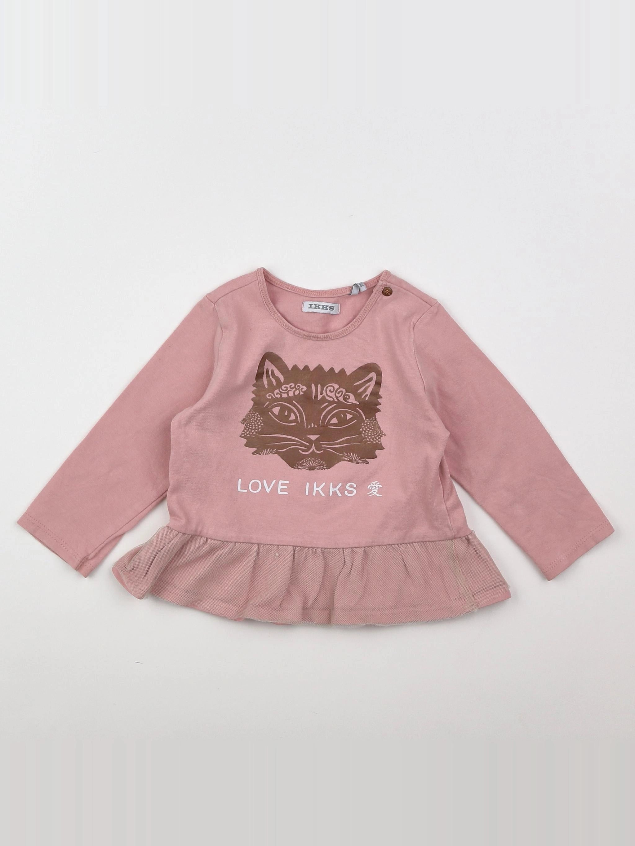 IKKS - tee-shirt rose - 18 mois