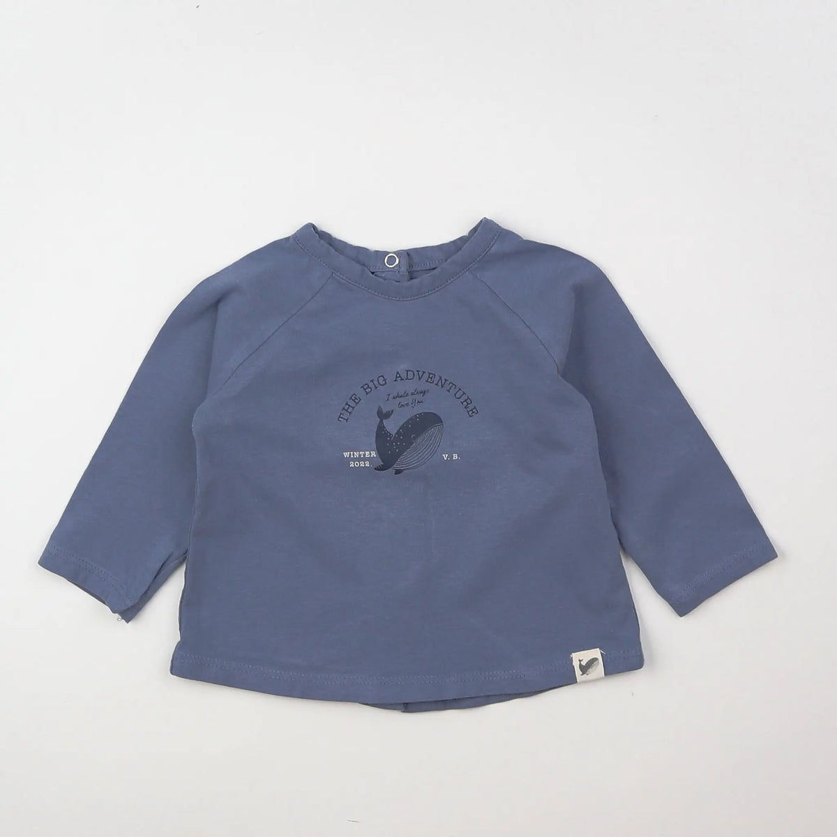 Vertbaudet - tee-shirt bleu - 3 mois