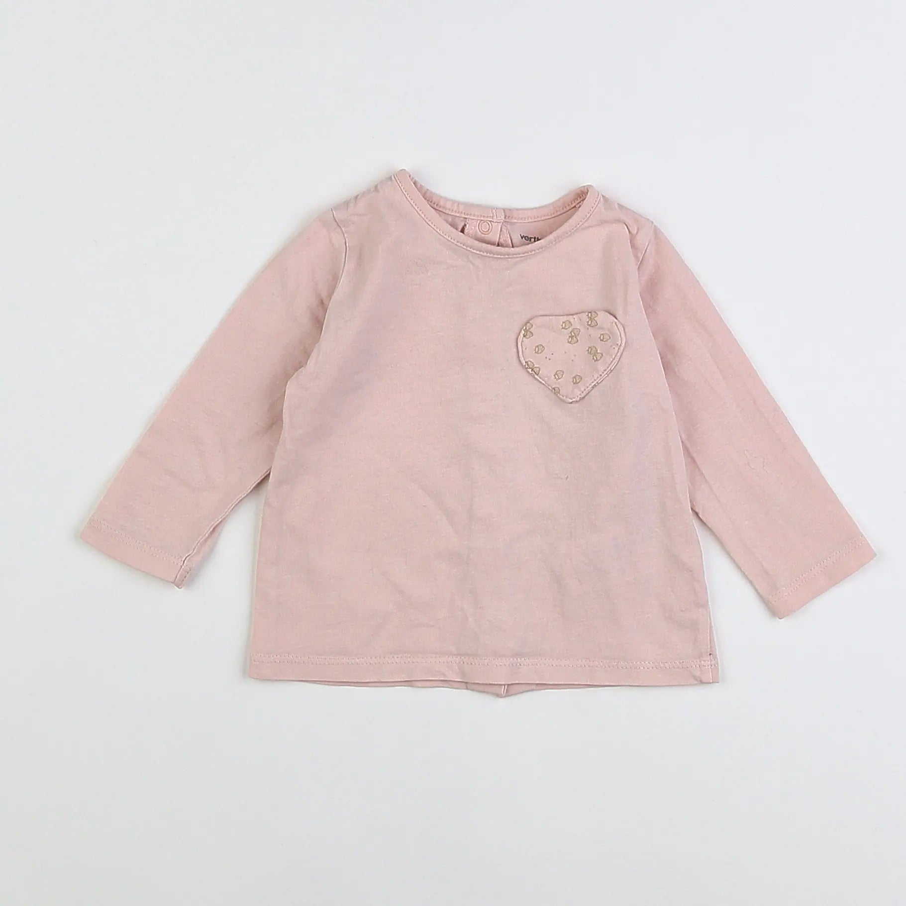 Vertbaudet - tee-shirt rose - 6 mois