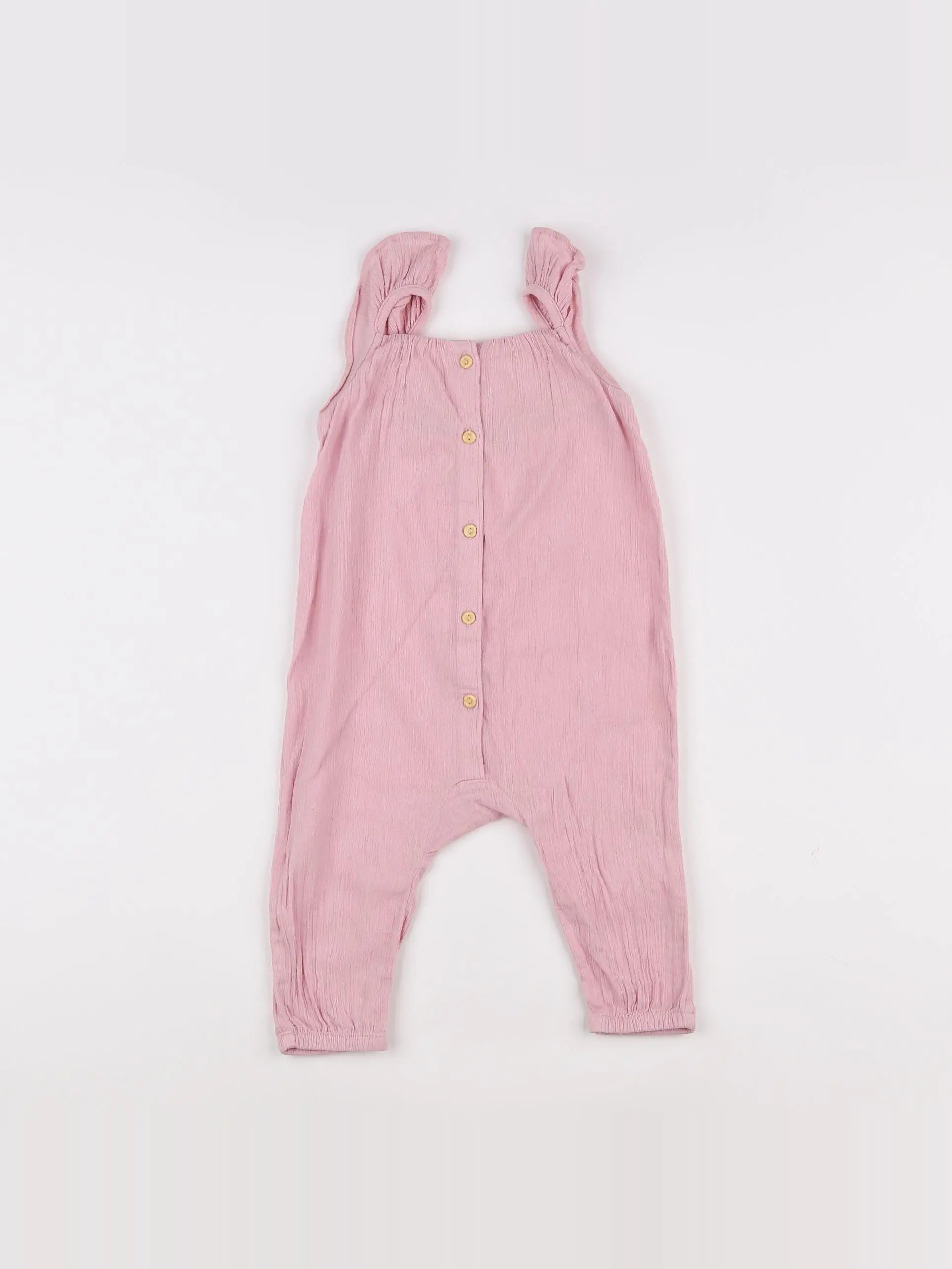 H&M - combinaison rose - 9/12 mois