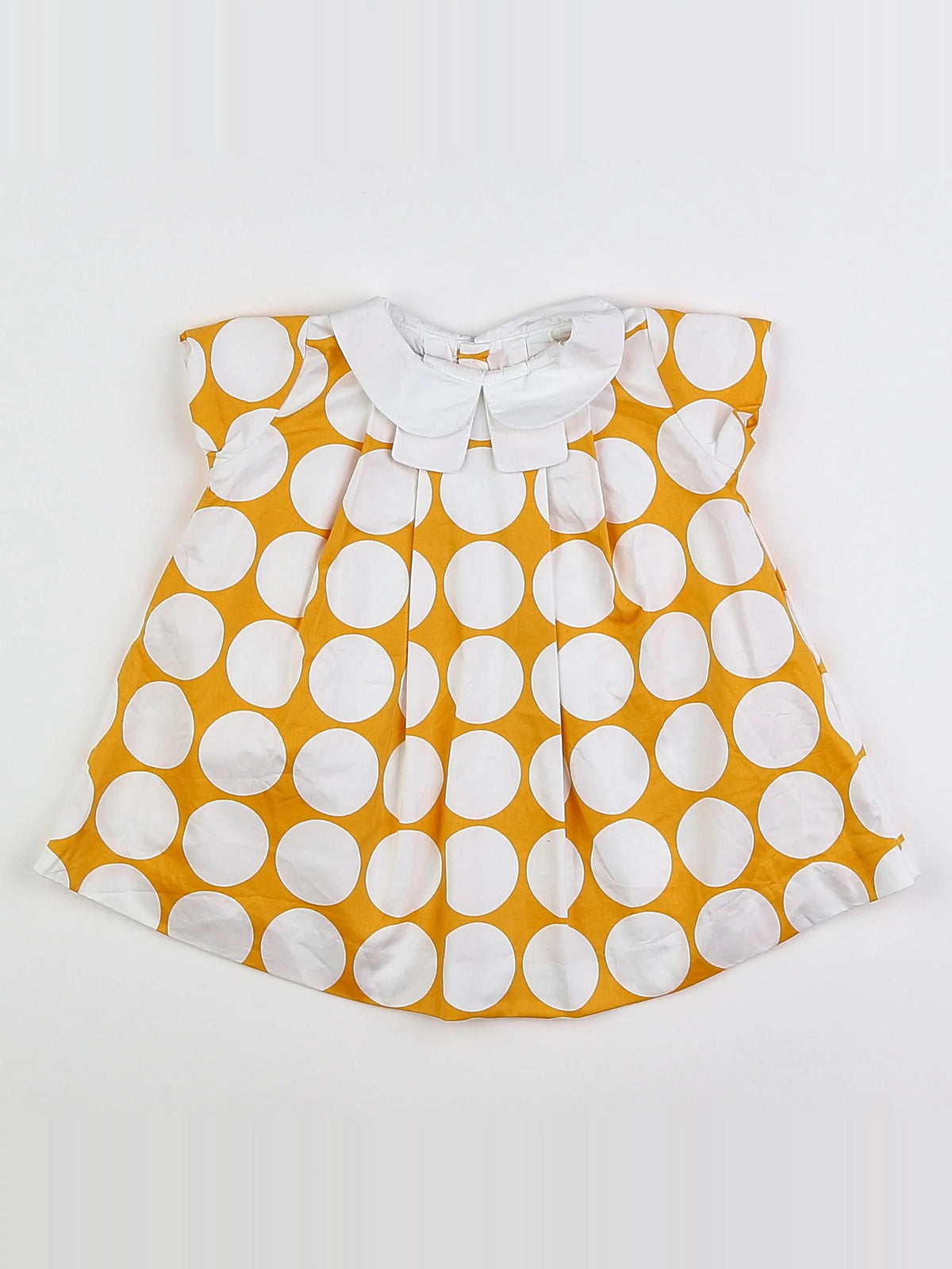 Jacadi - robe blanc, jaune - 6 mois