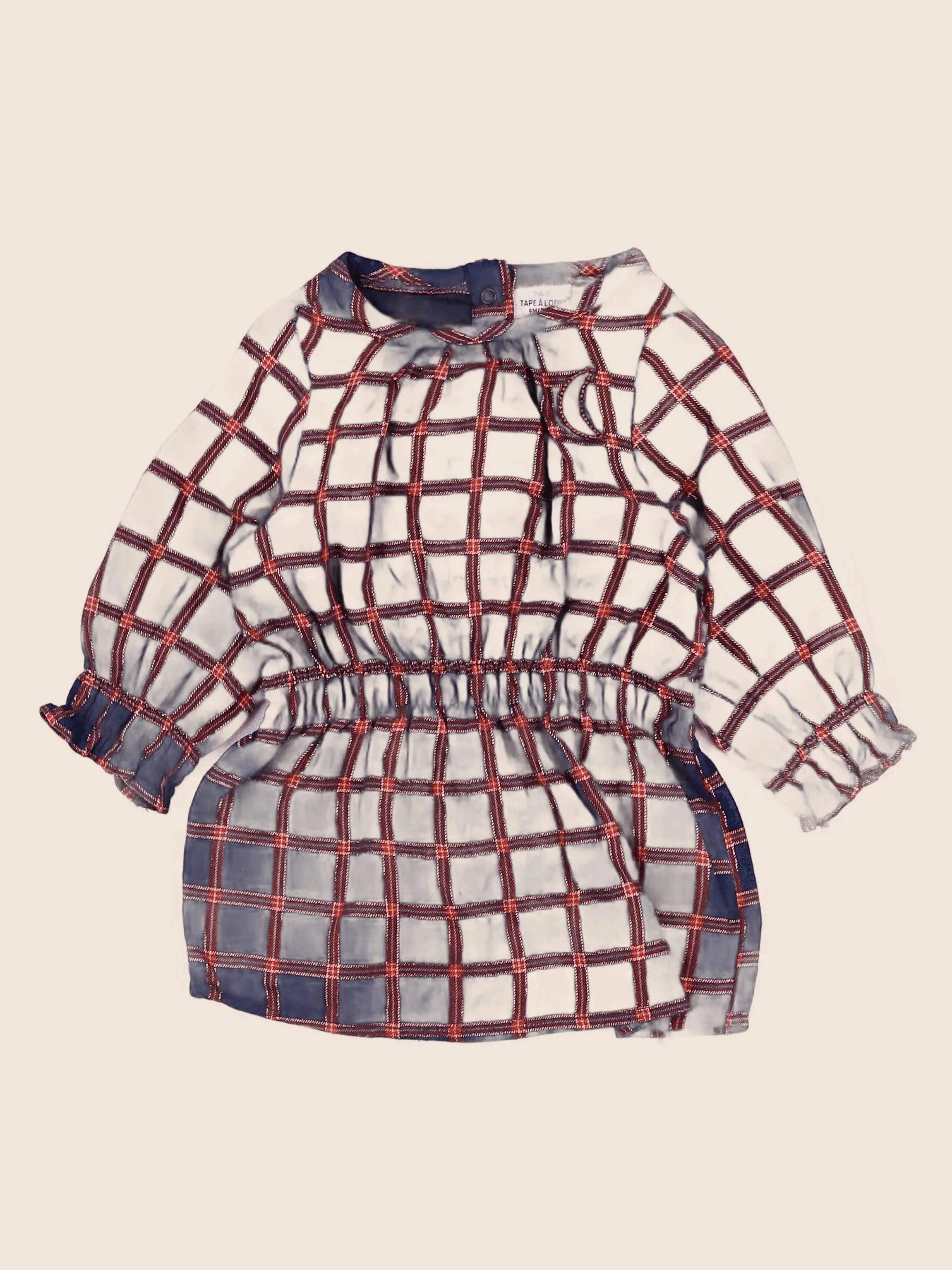 Tape à l'oeil - robe bleu, rose - 9 mois