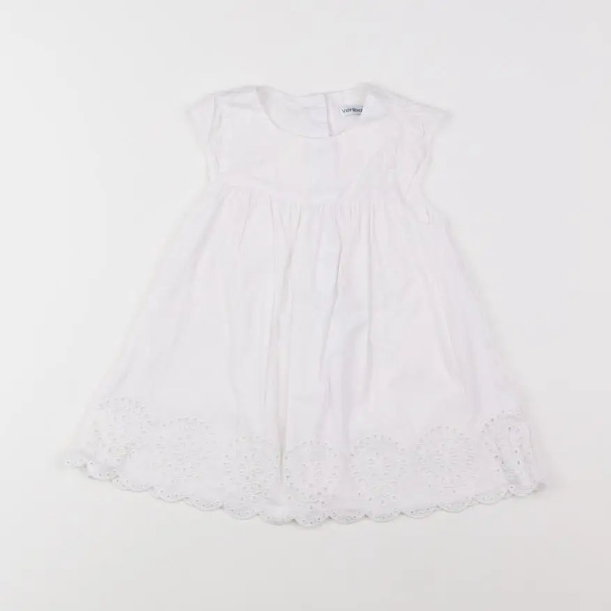 Vertbaudet - robe blanc - 12 mois