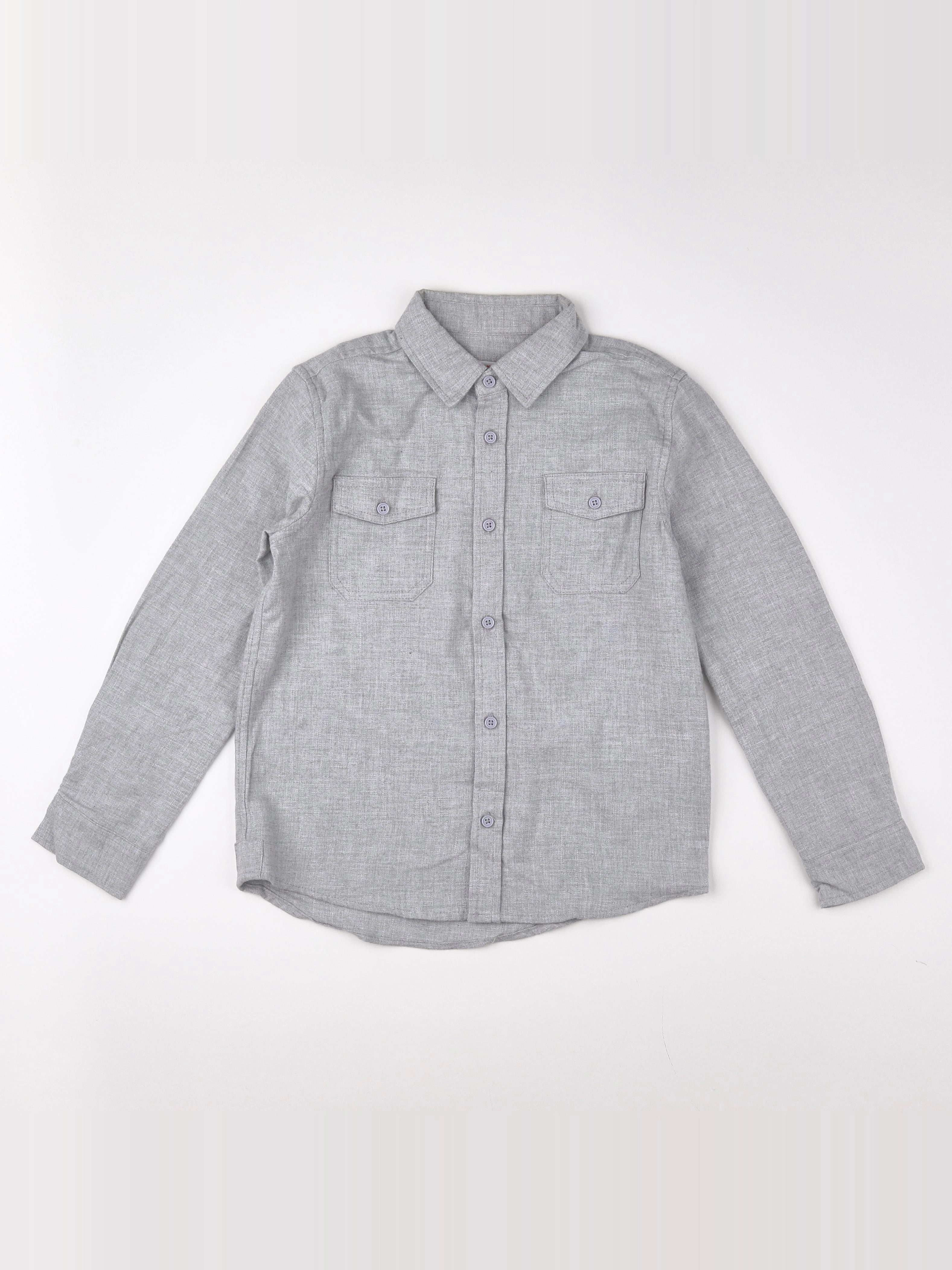 Monoprix - chemise gris - 8 ans