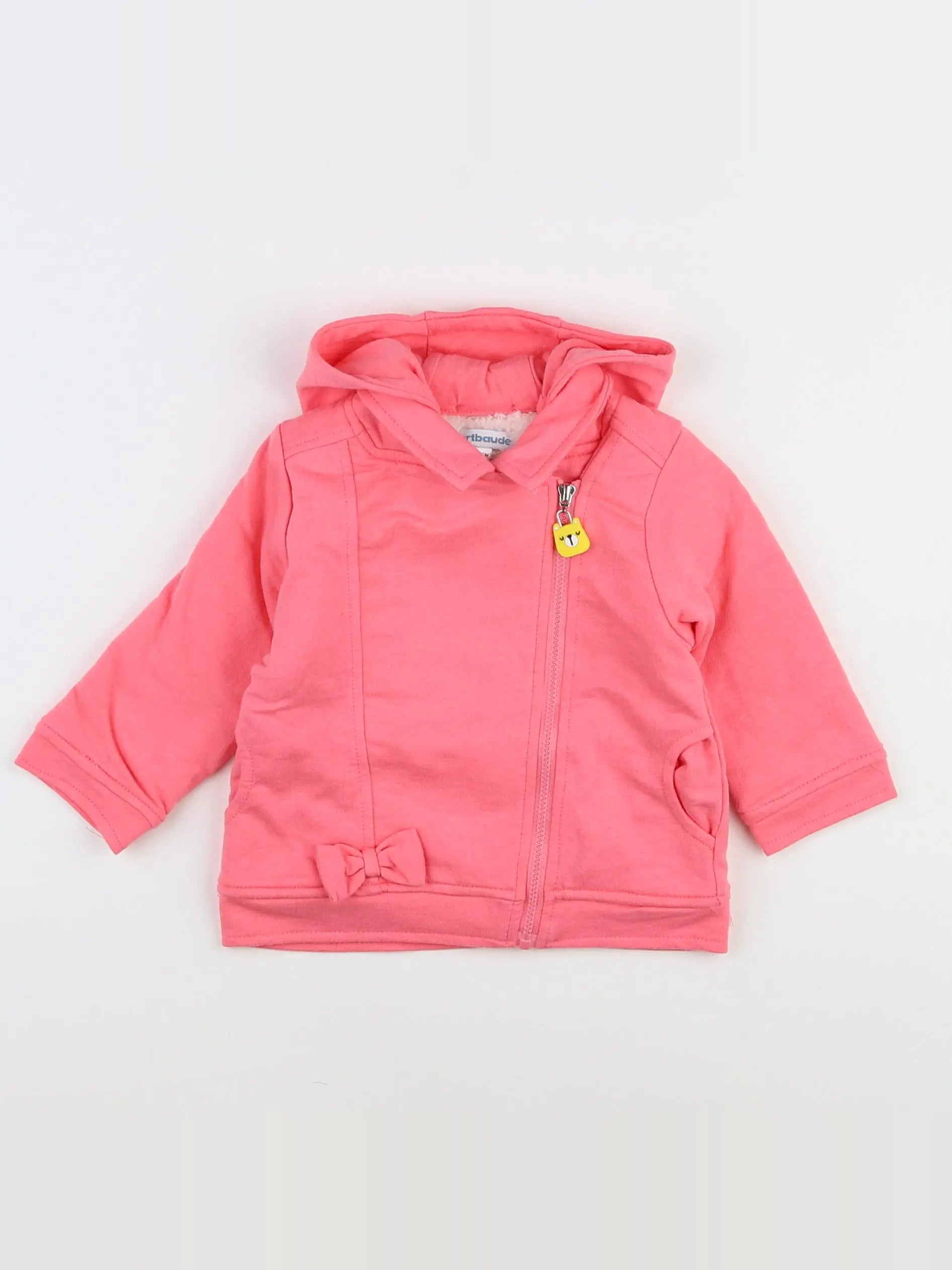 Vertbaudet - sweat rose - 9 mois