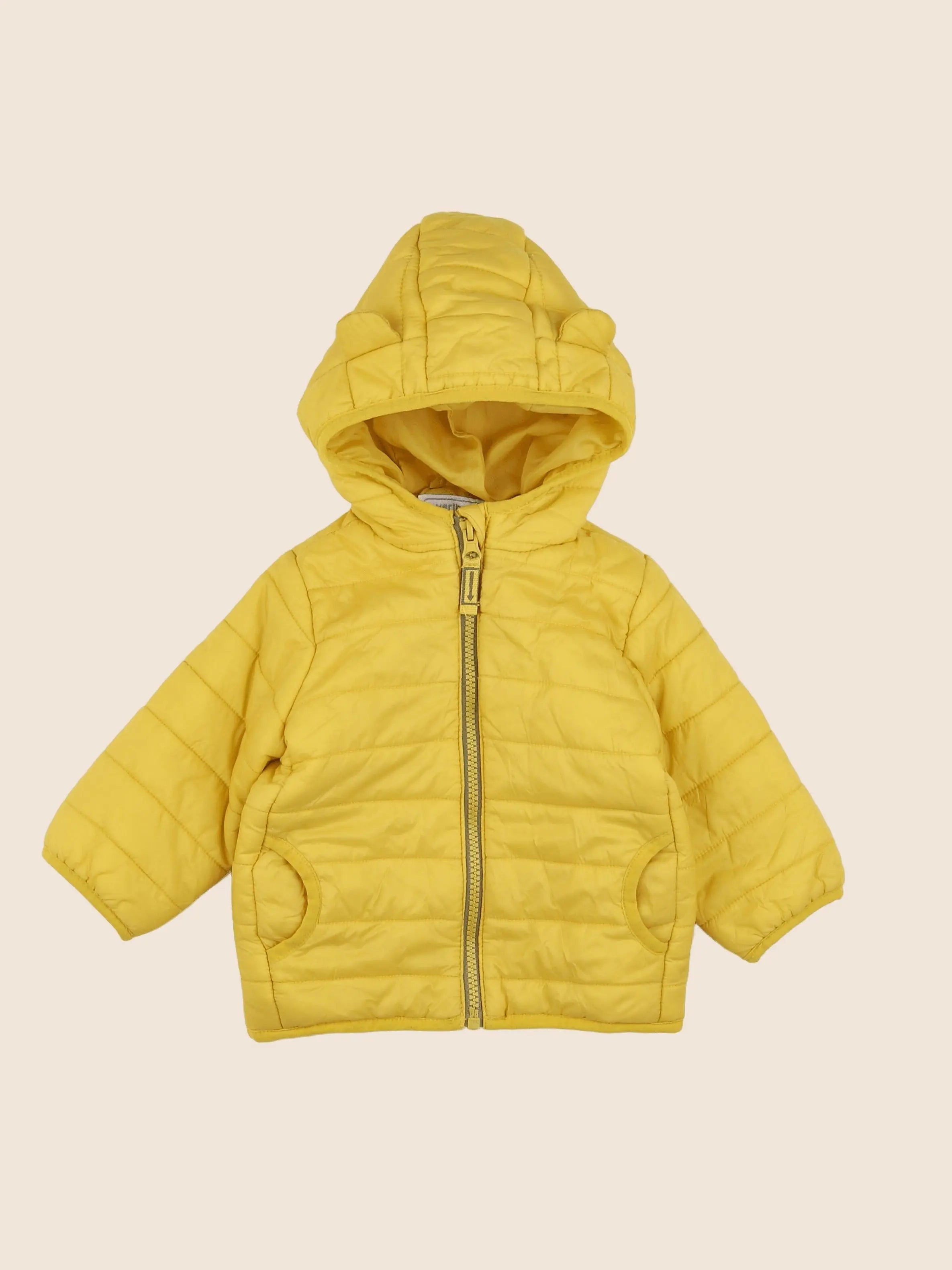 Vertbaudet - doudoune jaune - 9 mois